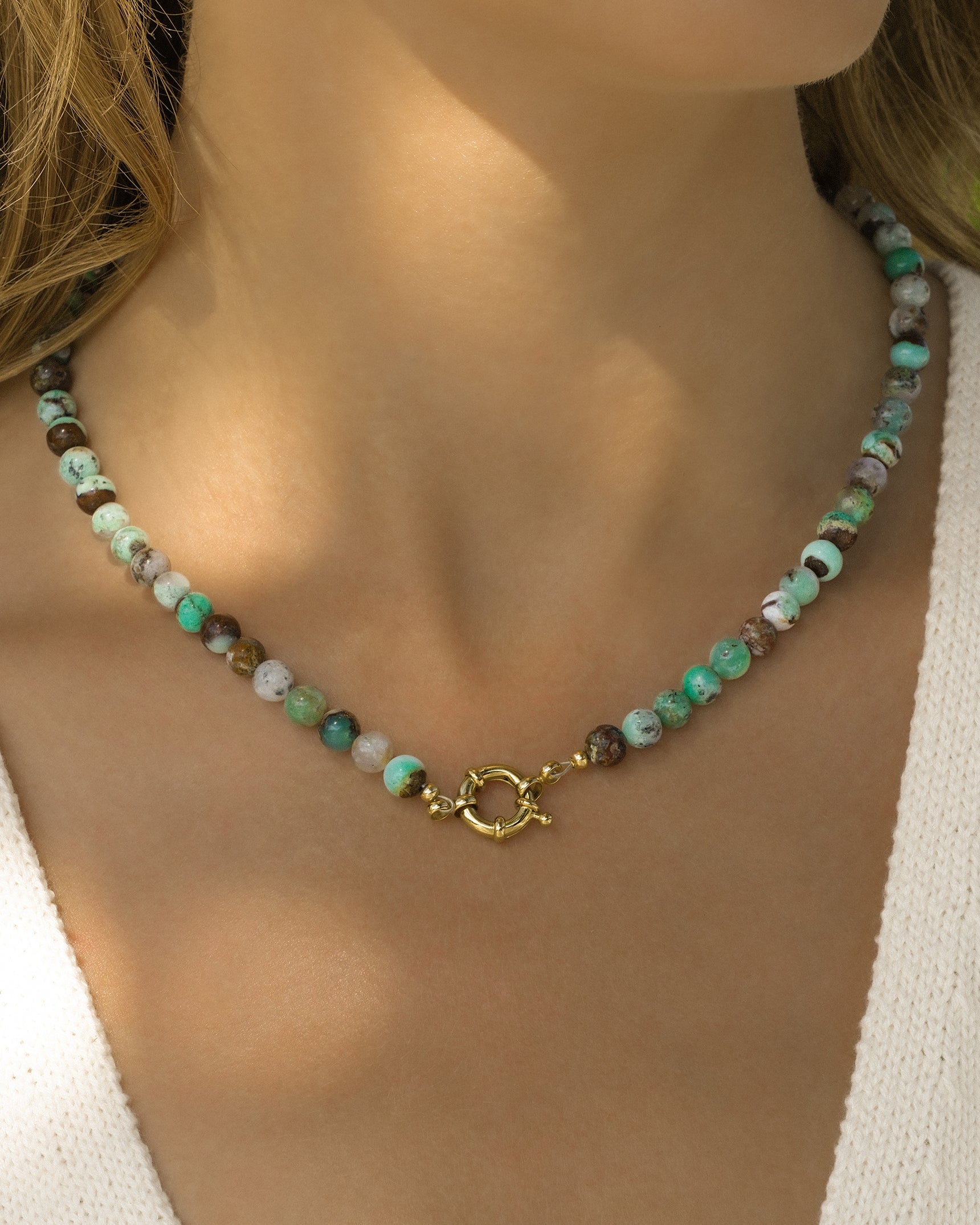Mint Chip Gemstone Necklace