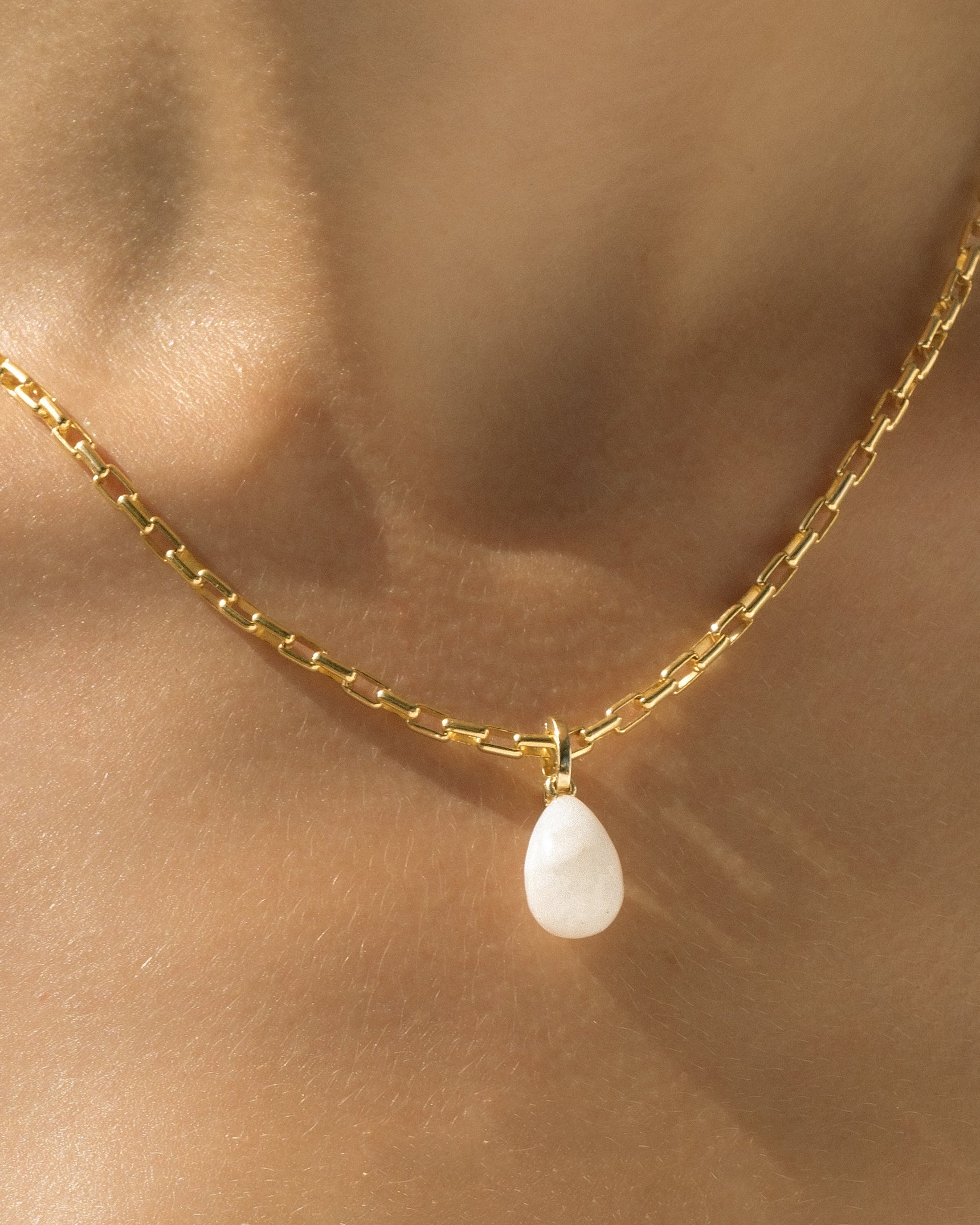 Moonstone Drop Necklace