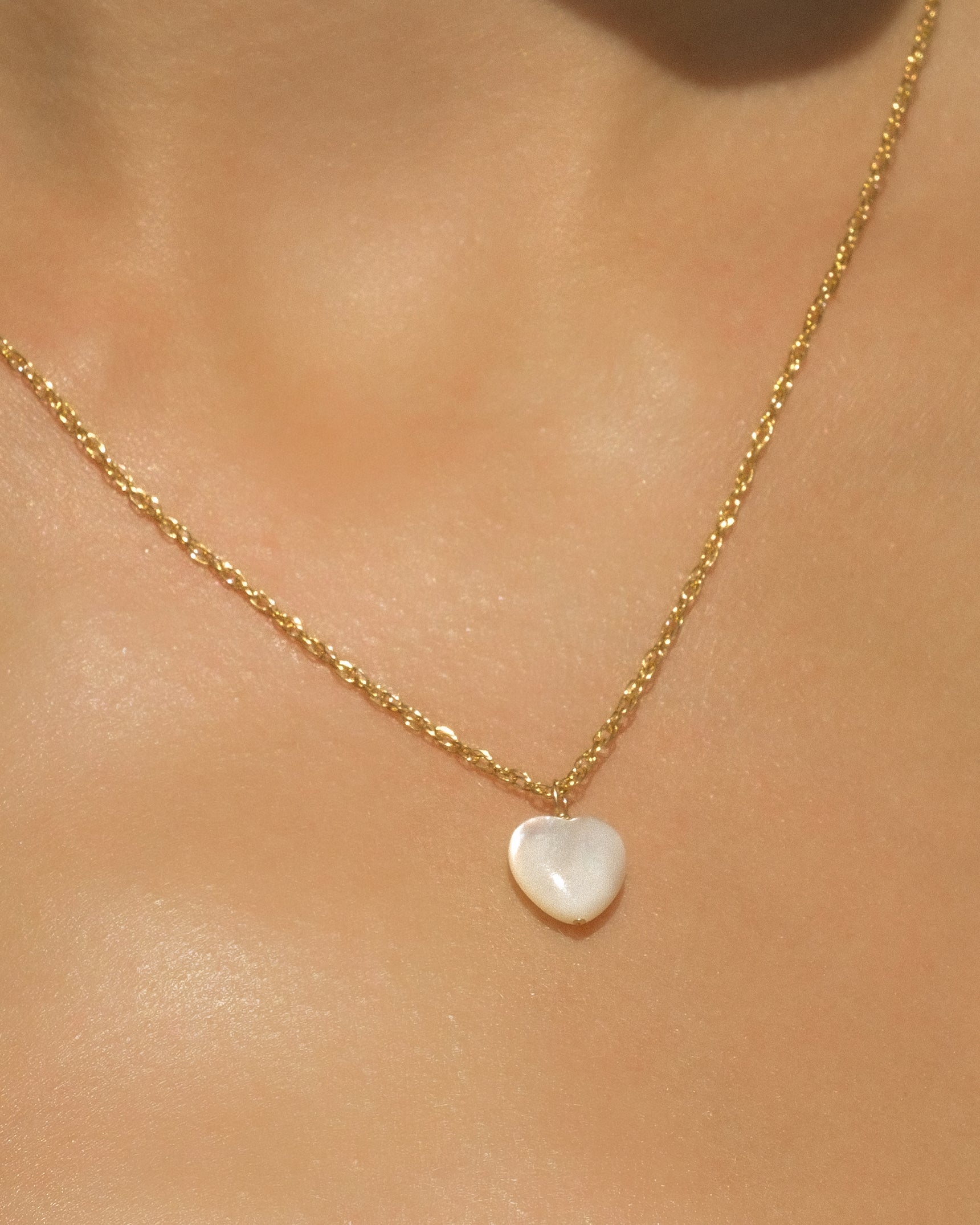 Mother Of Pearl Heart Necklace