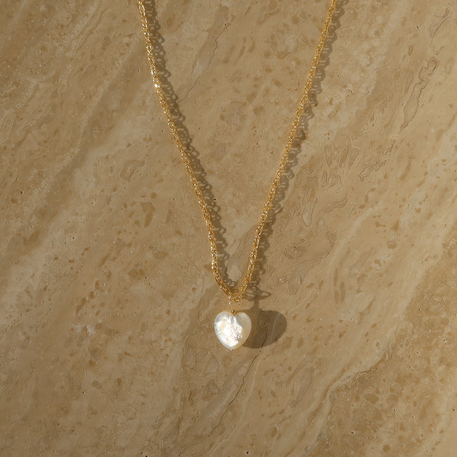 Mother Of Pearl Heart Necklace