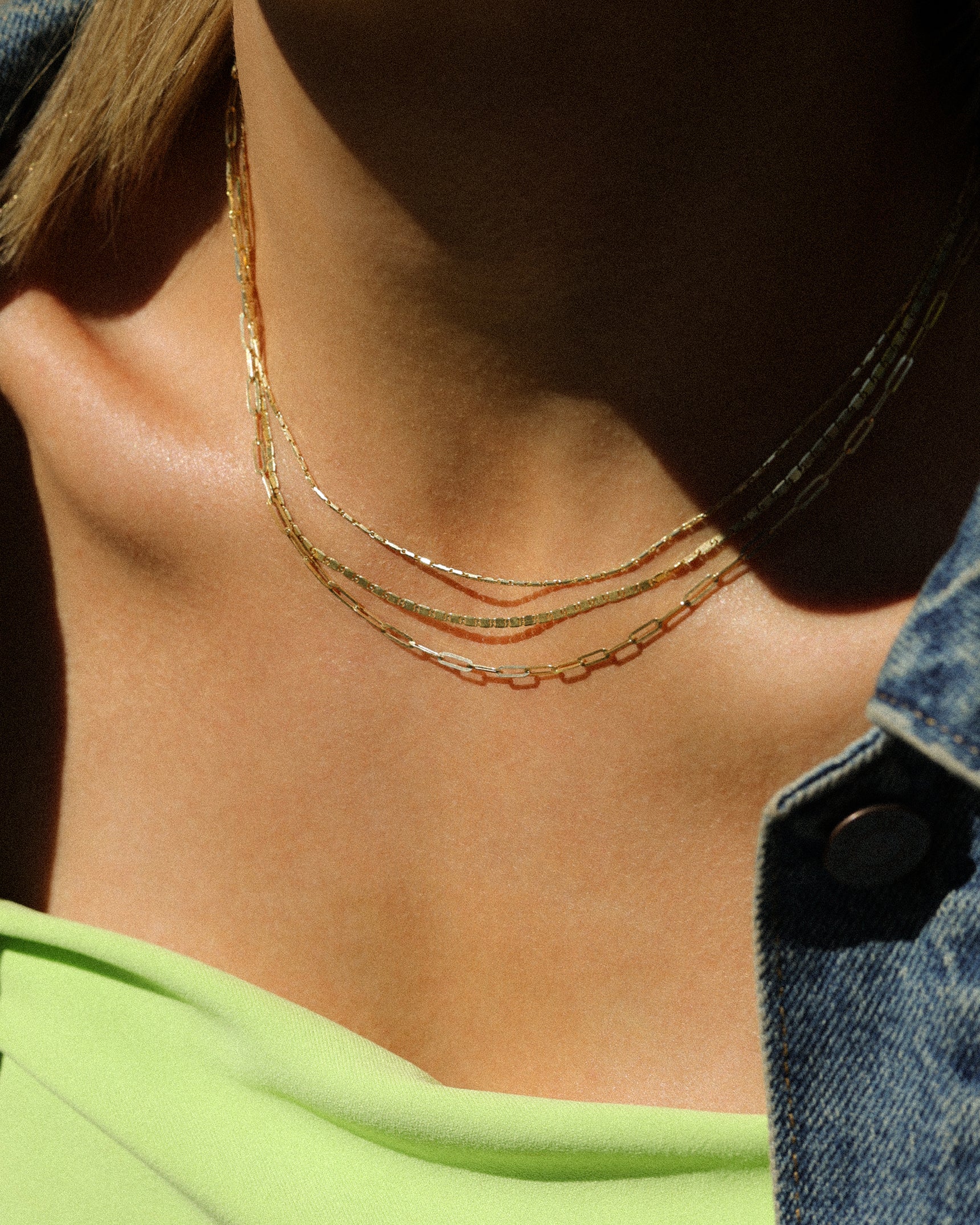 Flat Drawn Bold Chain Necklace