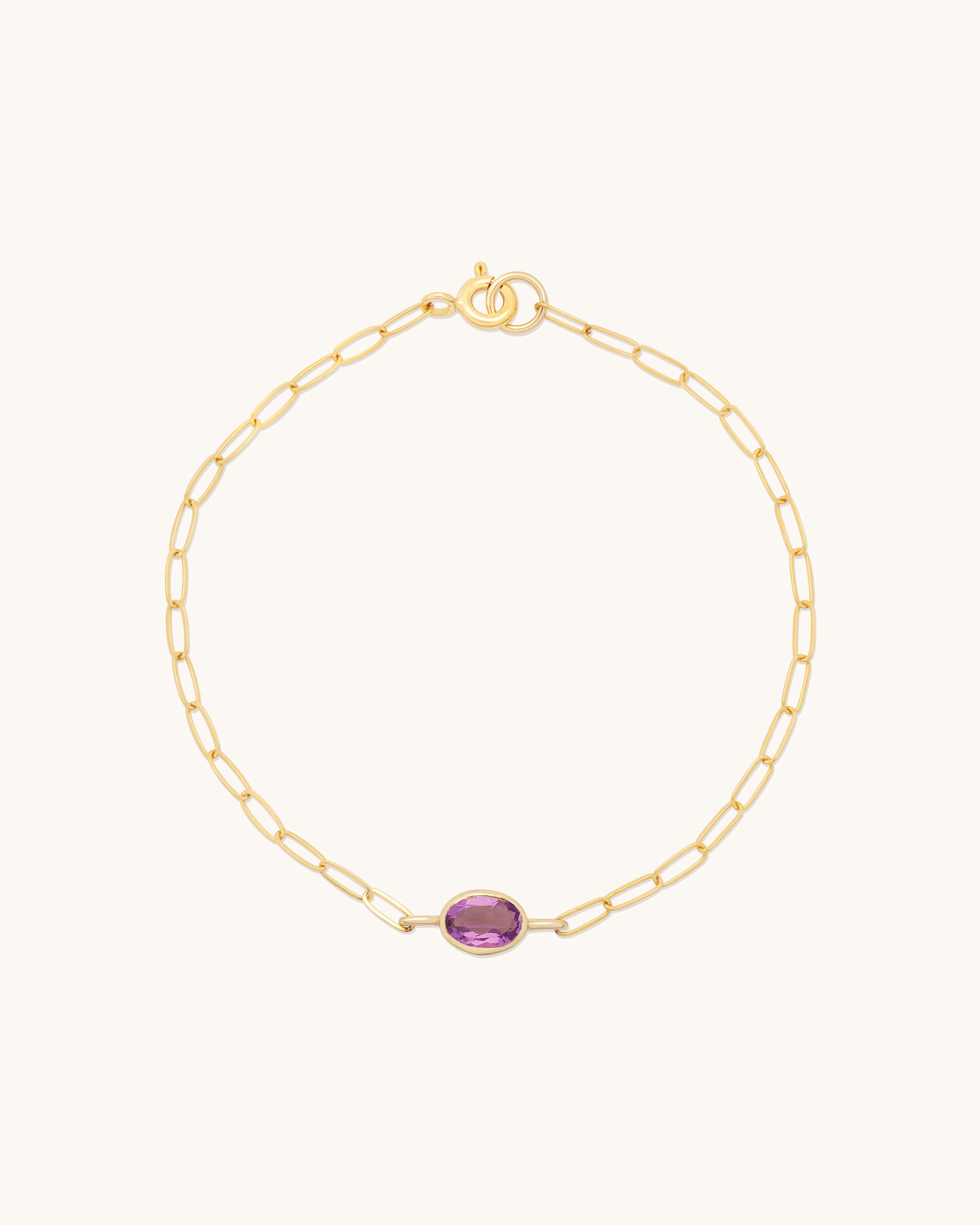 Oval Gemstone Bracelet