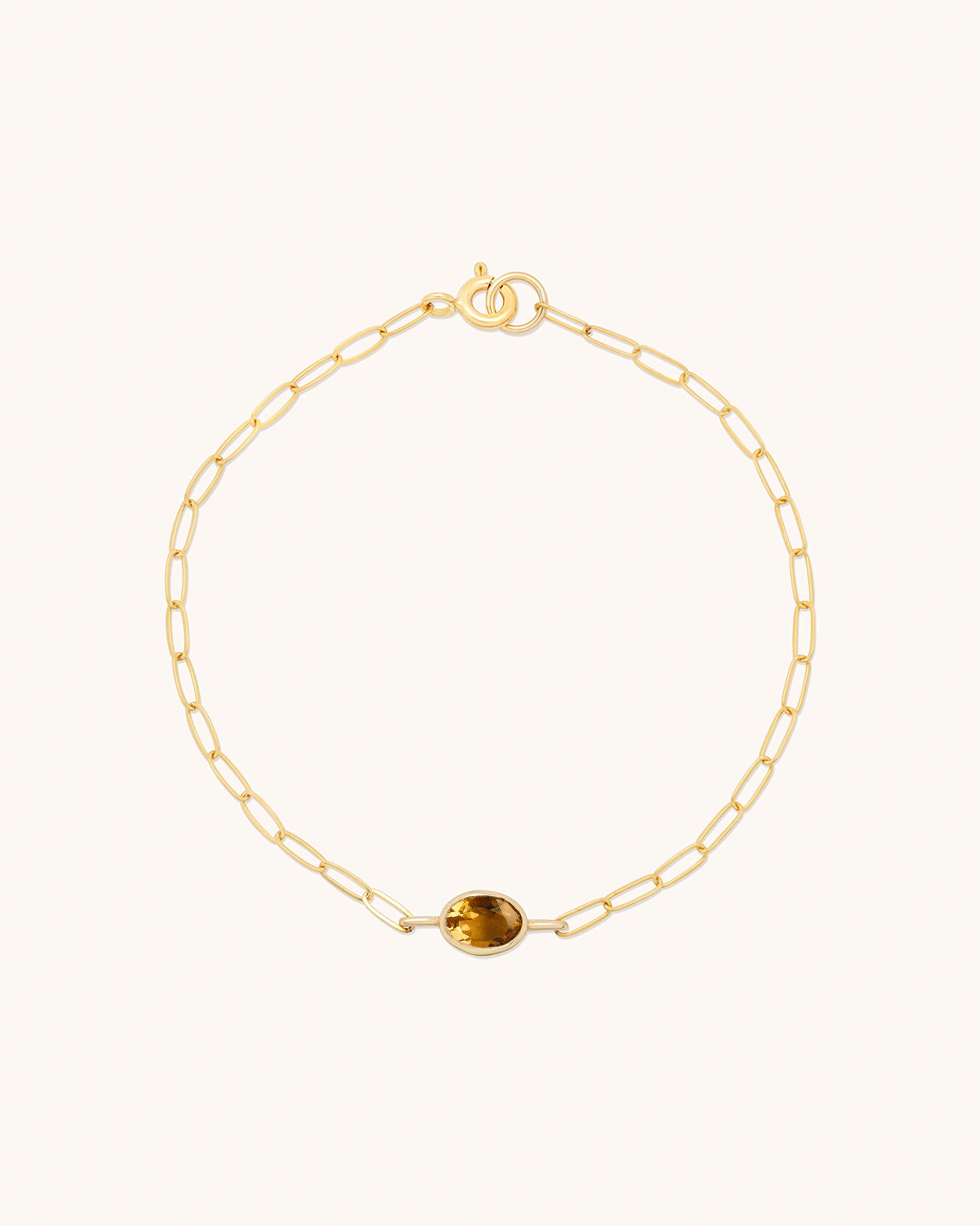 Oval Gemstone Bracelet