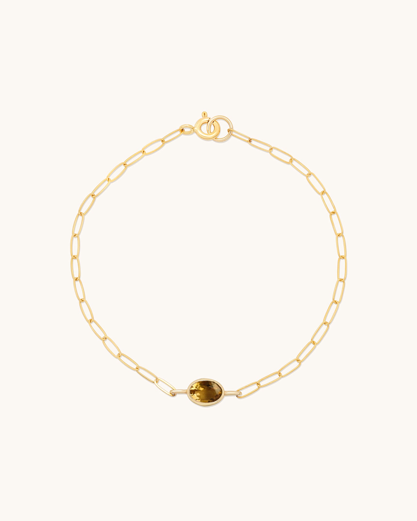 Oval Gemstone Bracelet