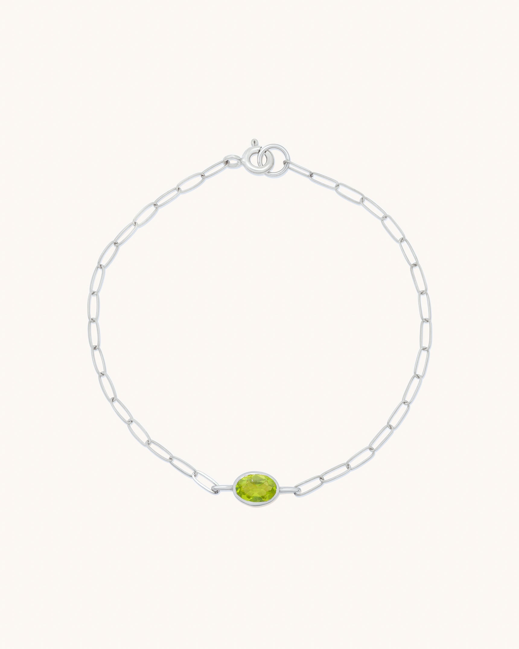 Oval Gemstone Bracelet