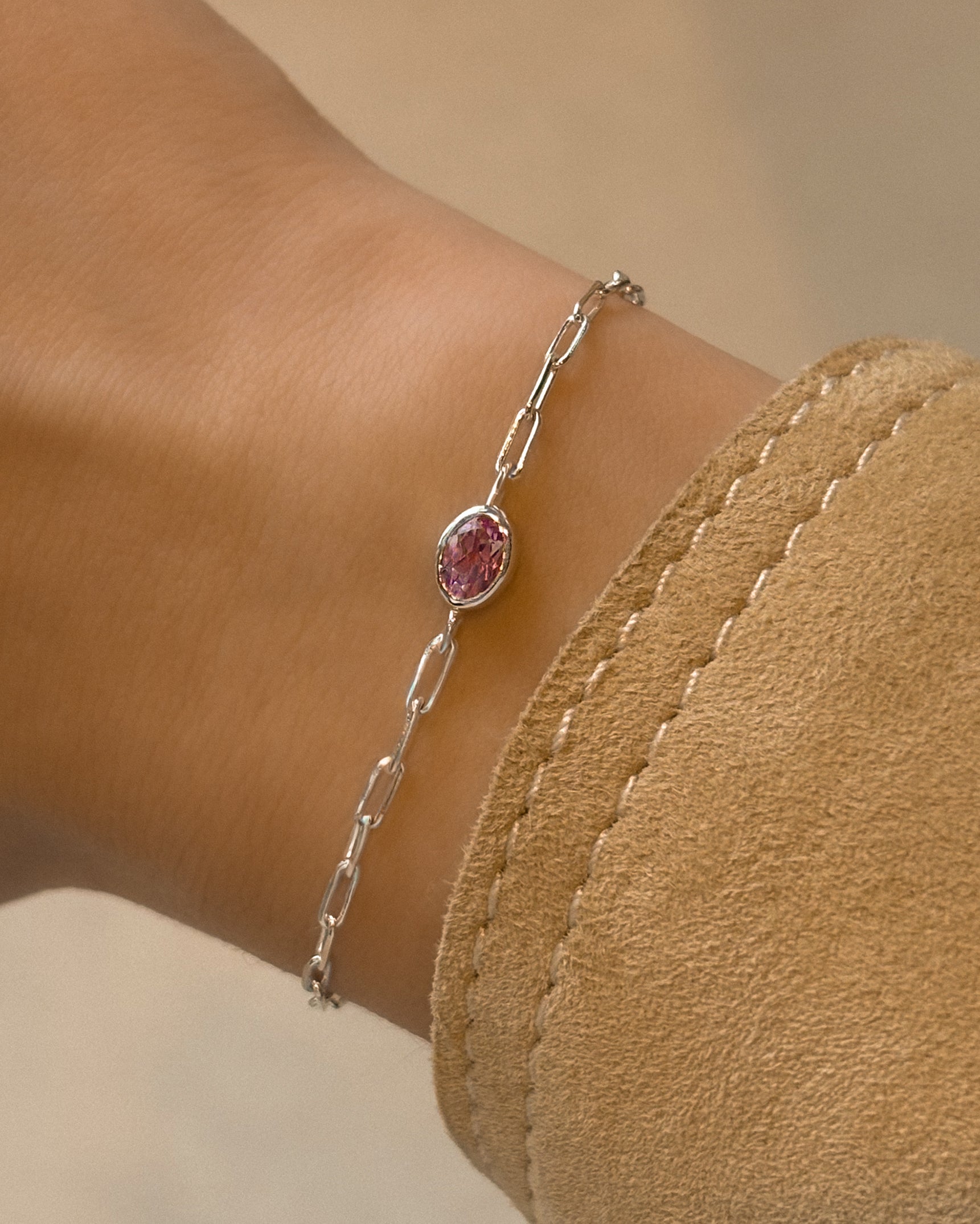 Oval Gemstone Bracelet