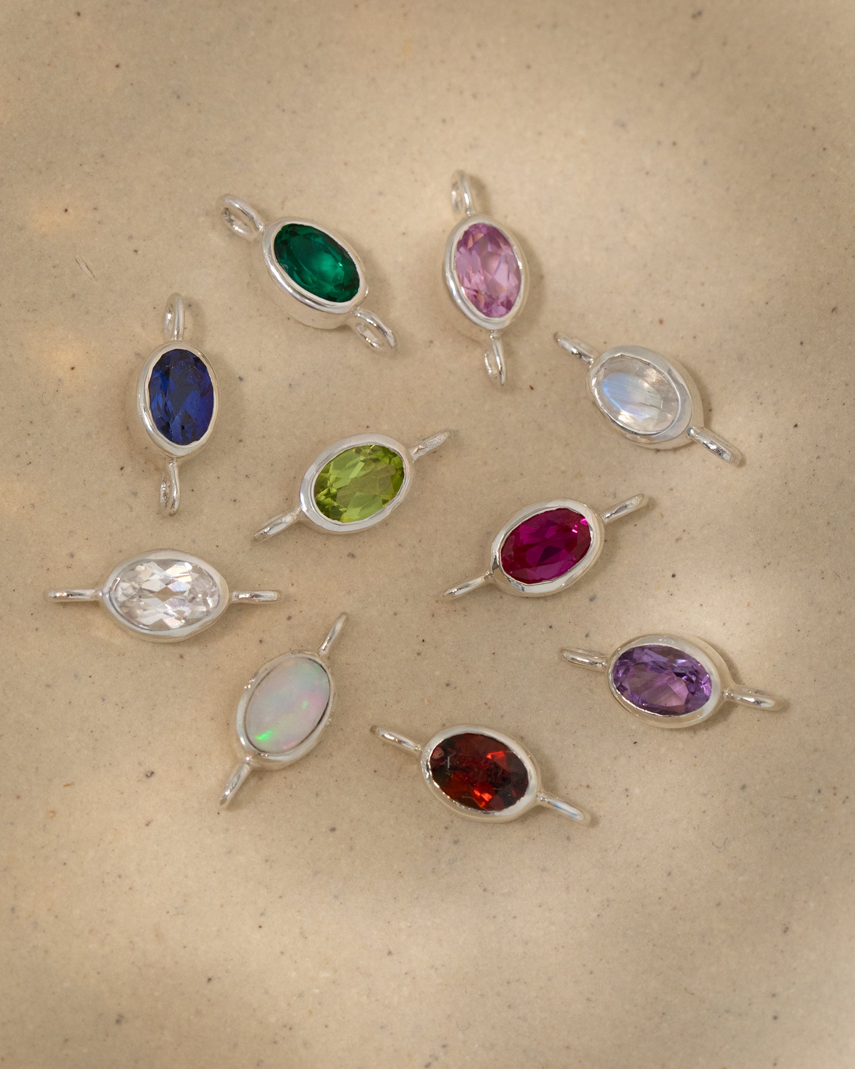 Oval Gemstone Connector