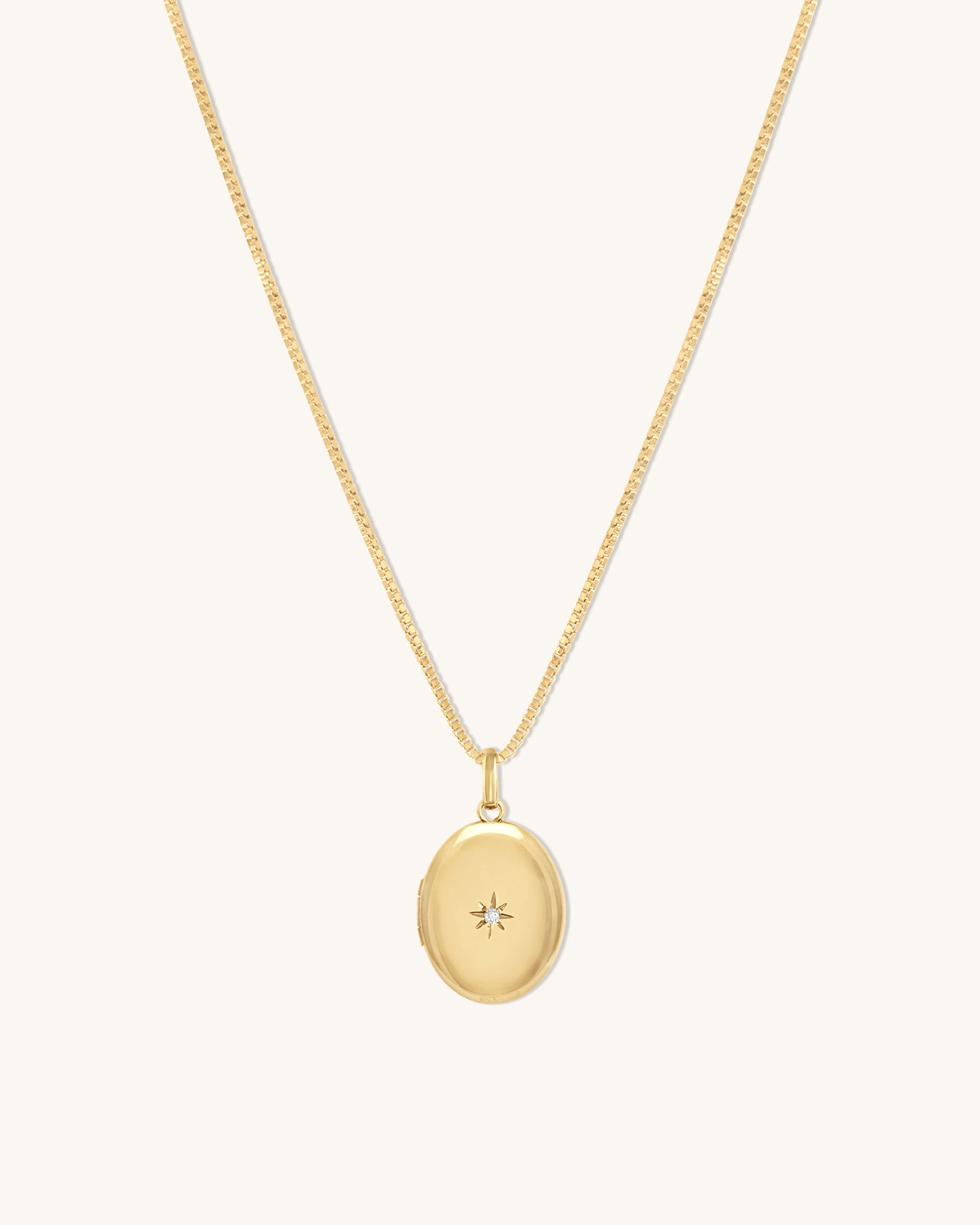 Oval Diamond Locket