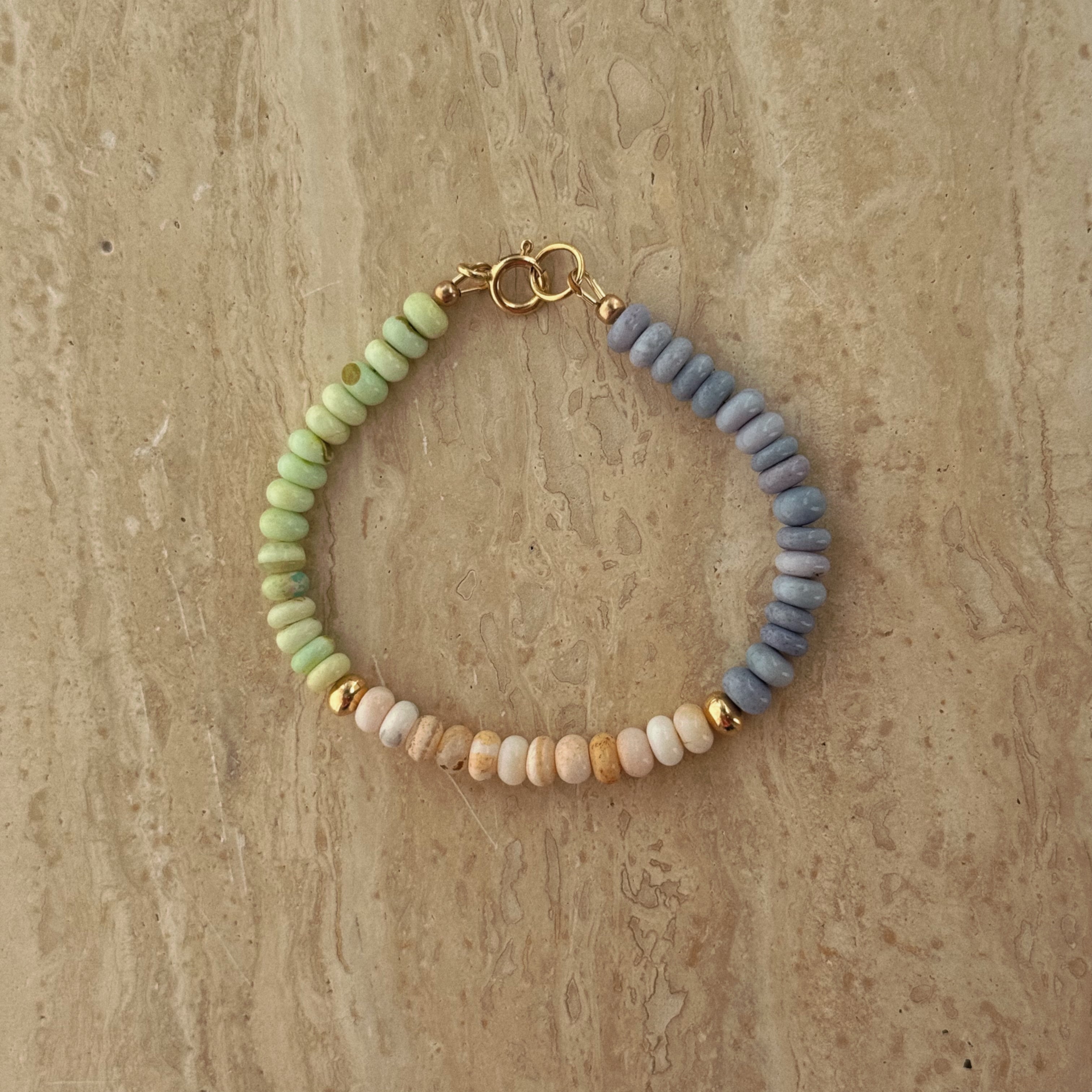 Opal Beaded Gemstone Bracelet