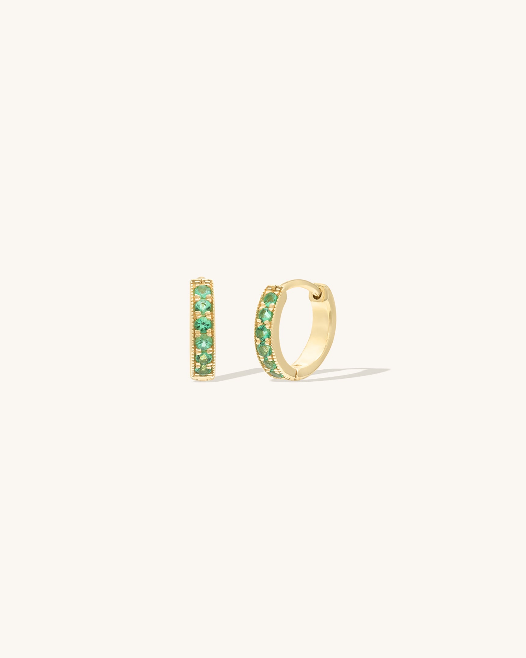 Emerald Pave Huggies
