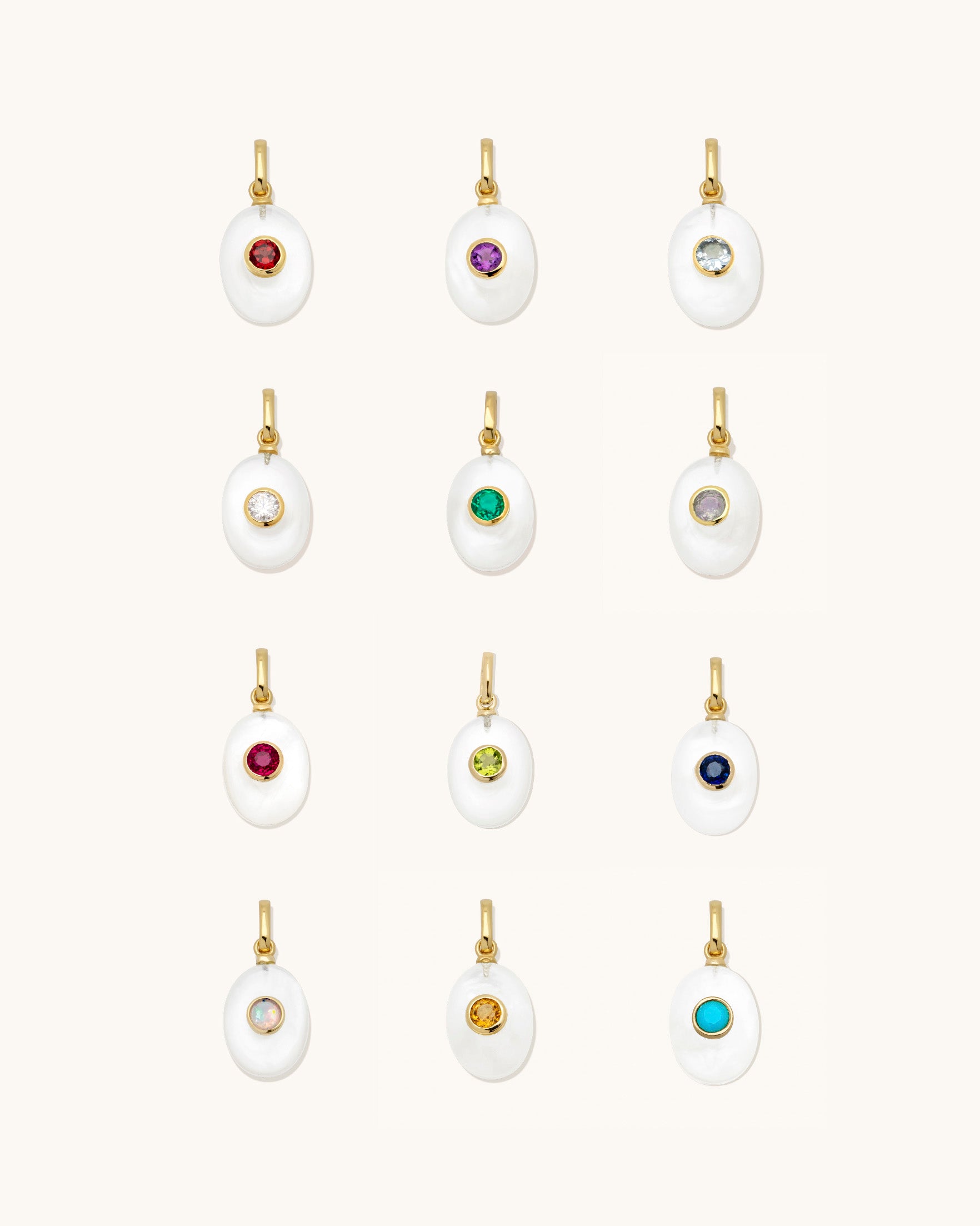 Pearlescent Birthstone Pendant