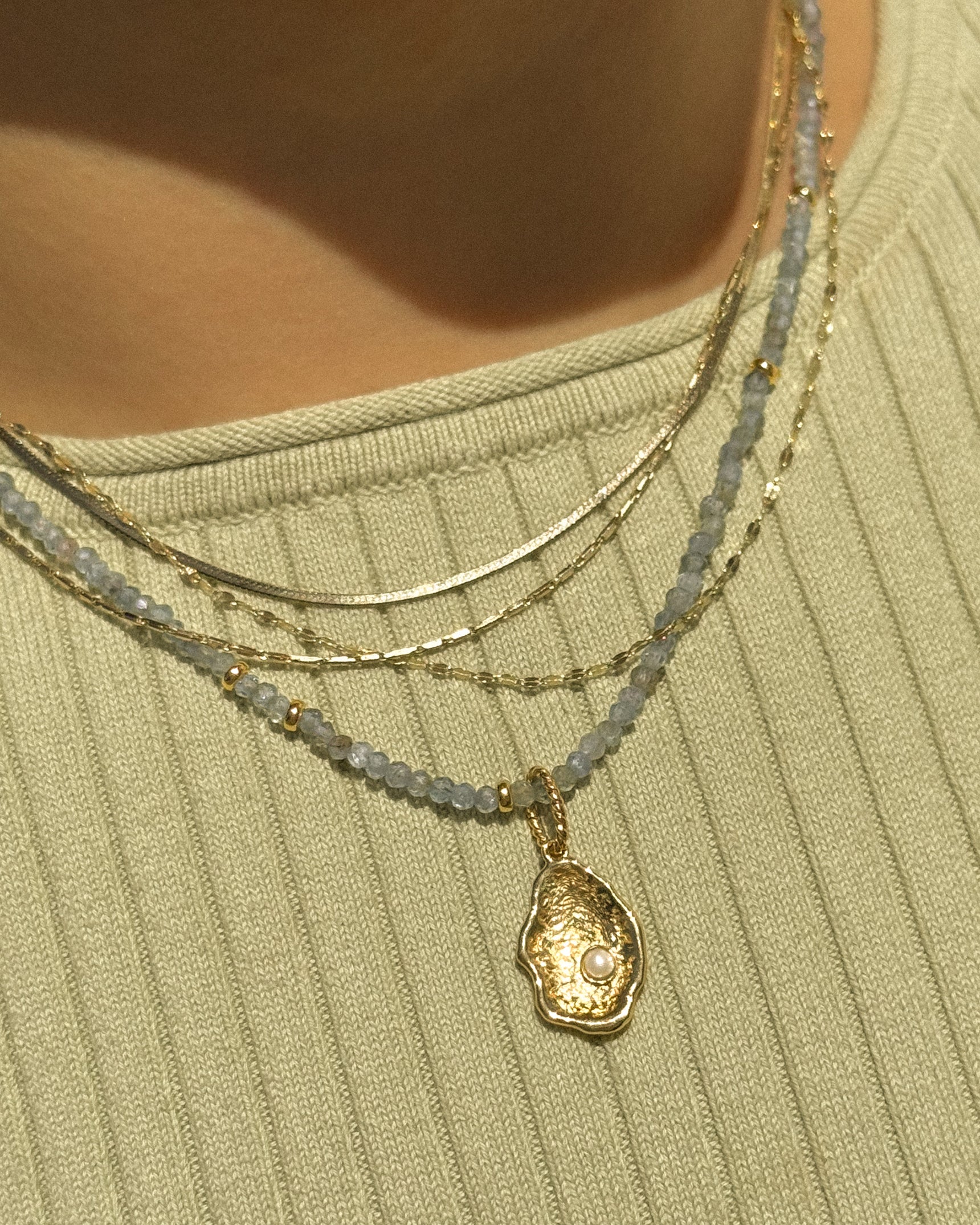 Petite Aquamarine Gemstone Necklace