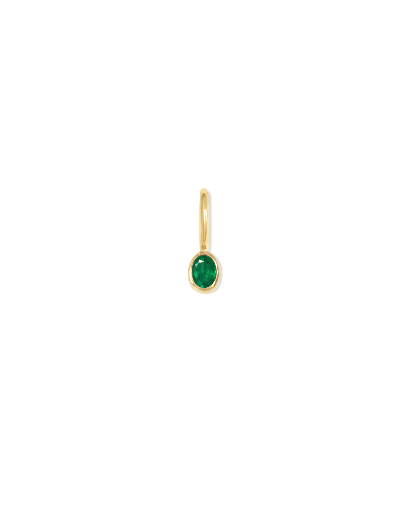Petite Oval Emerald Pendant
