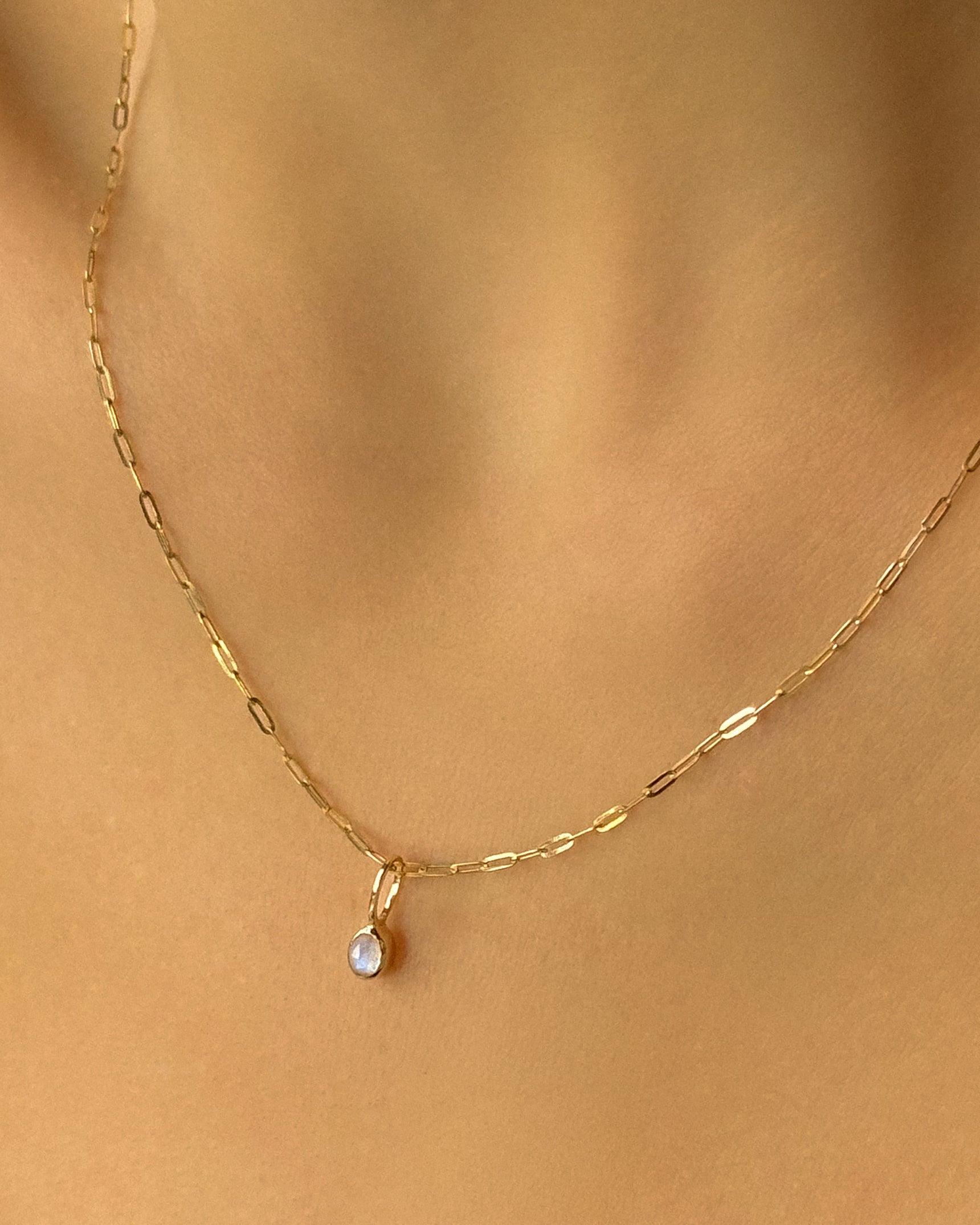 Petite Oval Moonstone Pendant