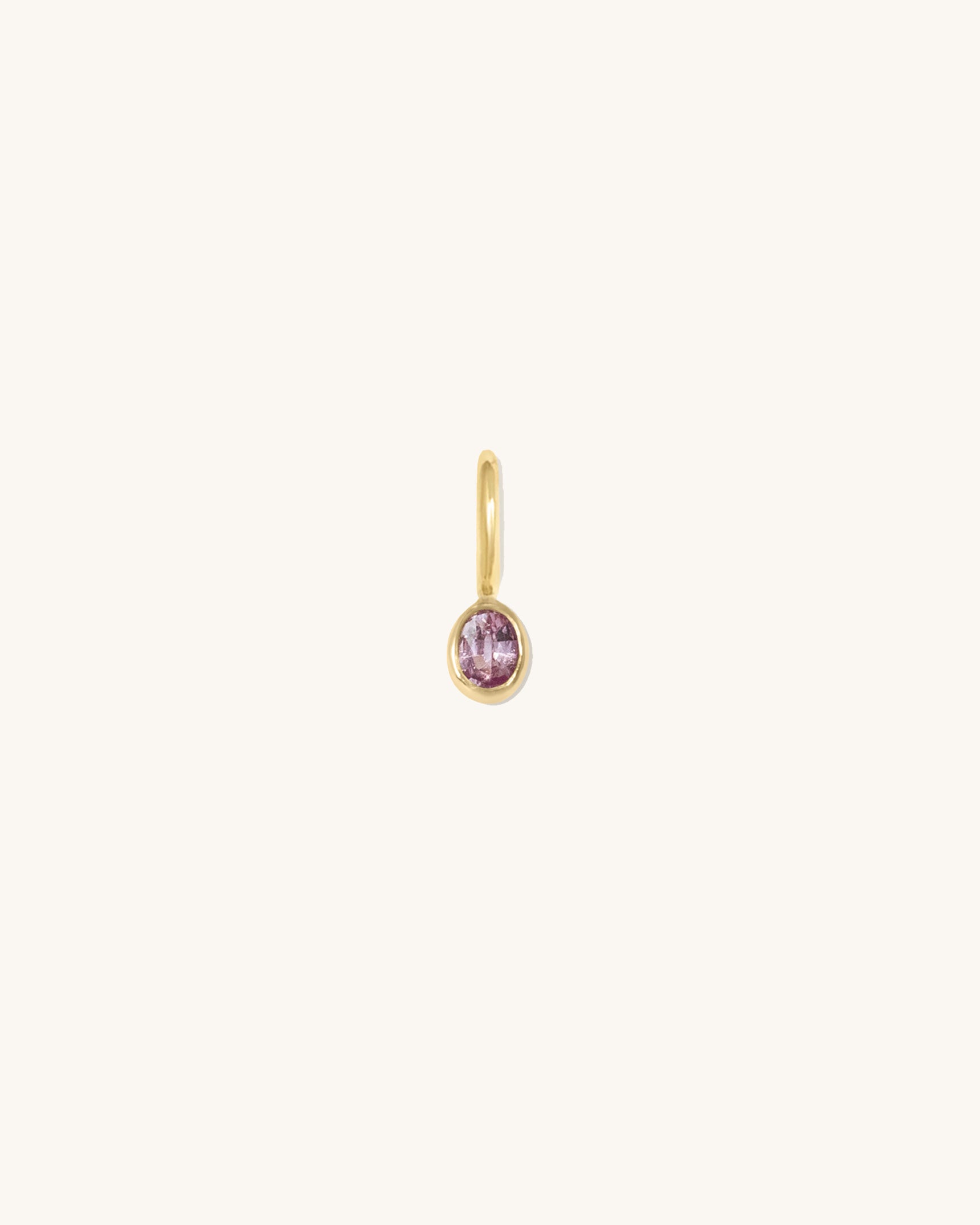 Petite Oval Pink Sapphire Pendant