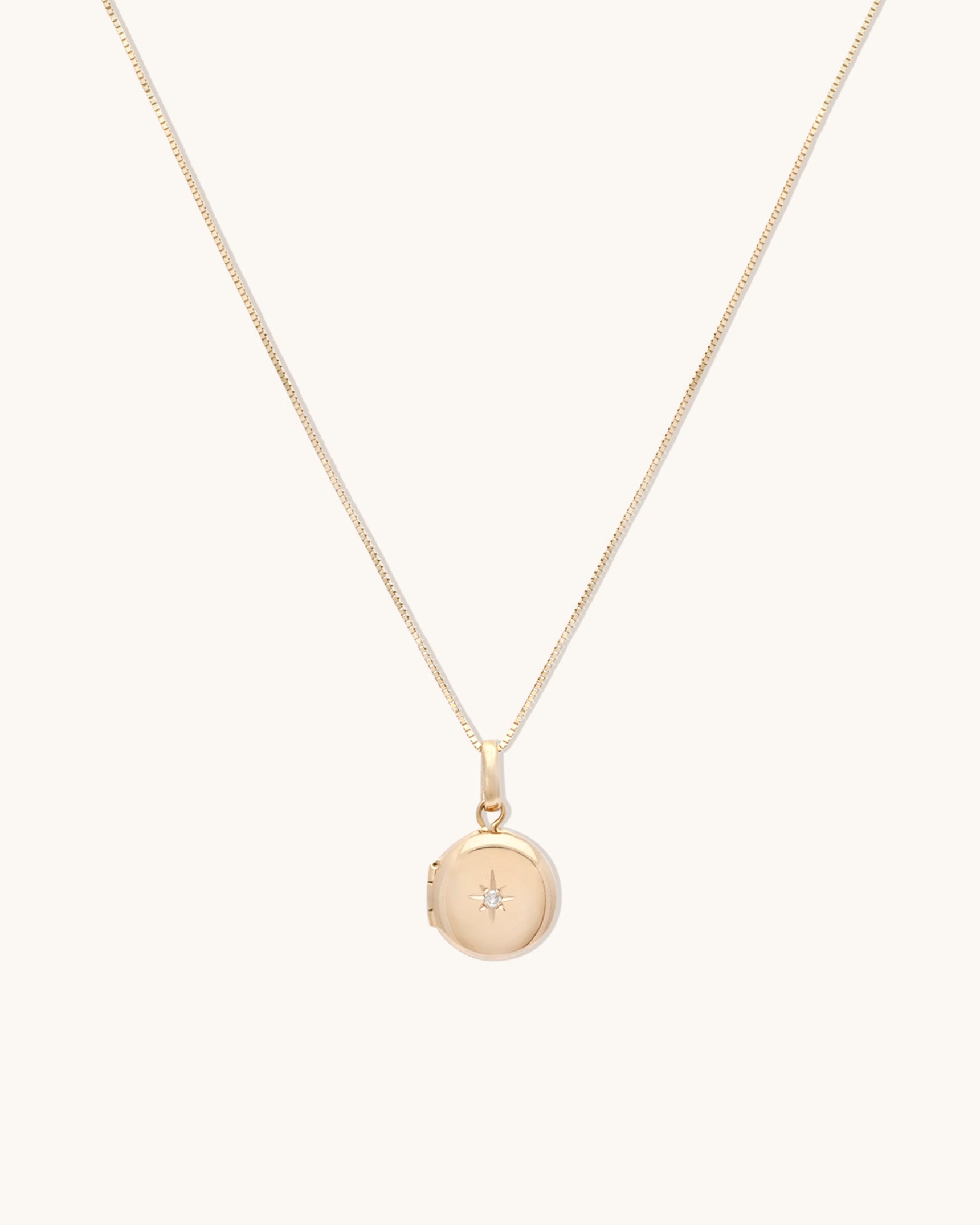 Petite Round Diamond Locket