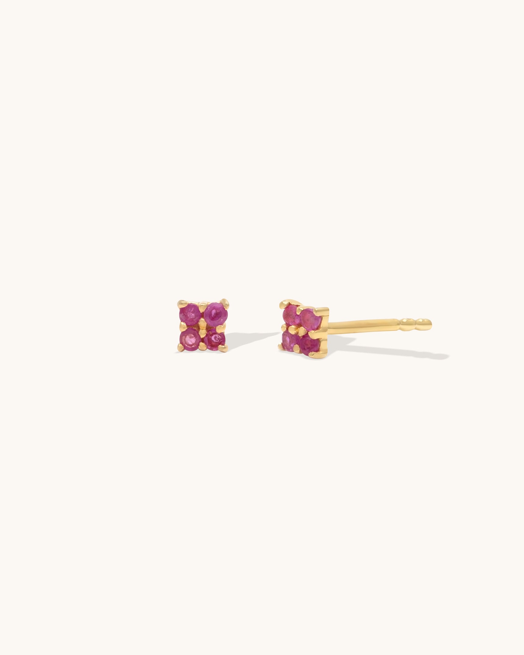 Pink Sapphire Quaditta Studs