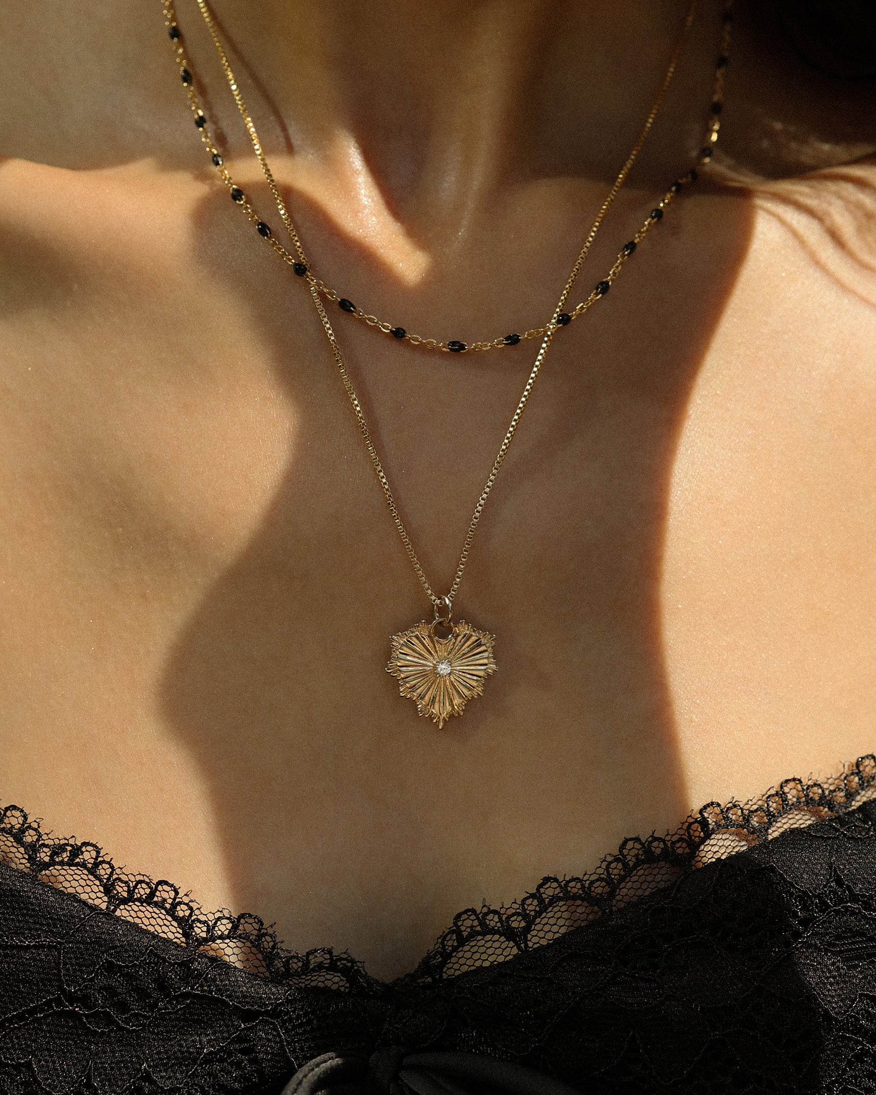 Radiating Heart Necklace