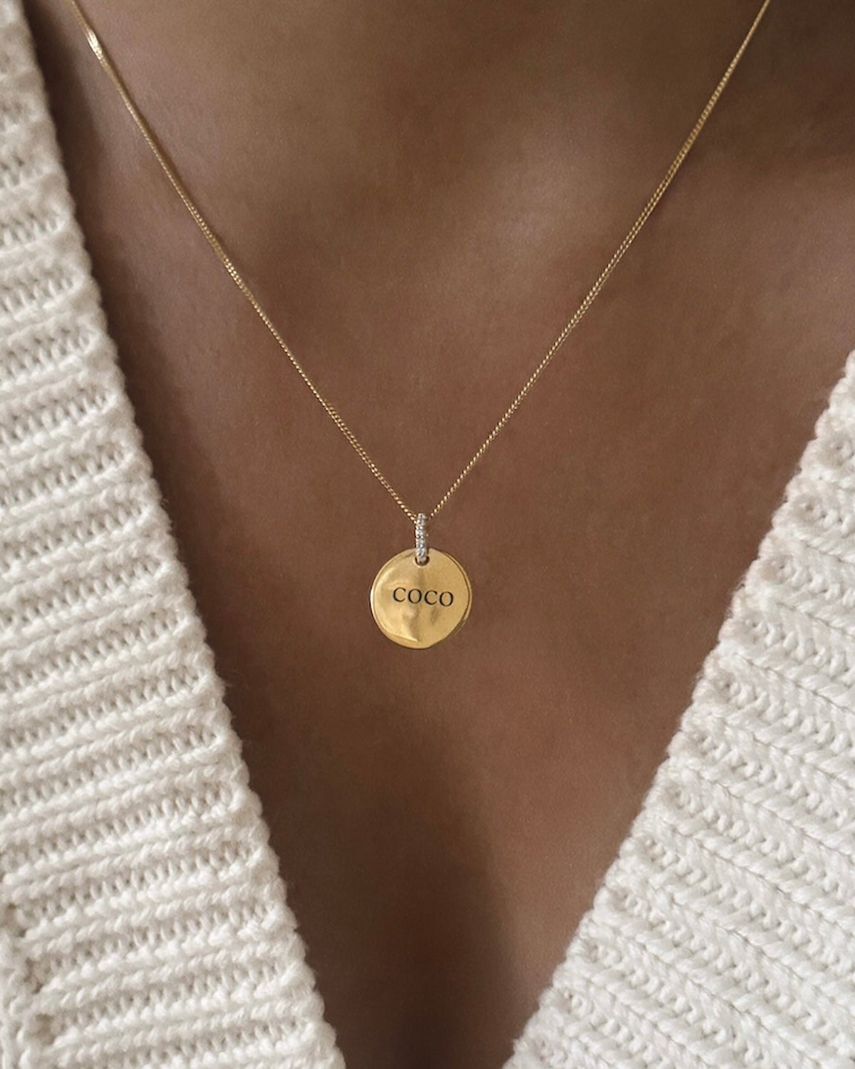 Round Pavé Pendant