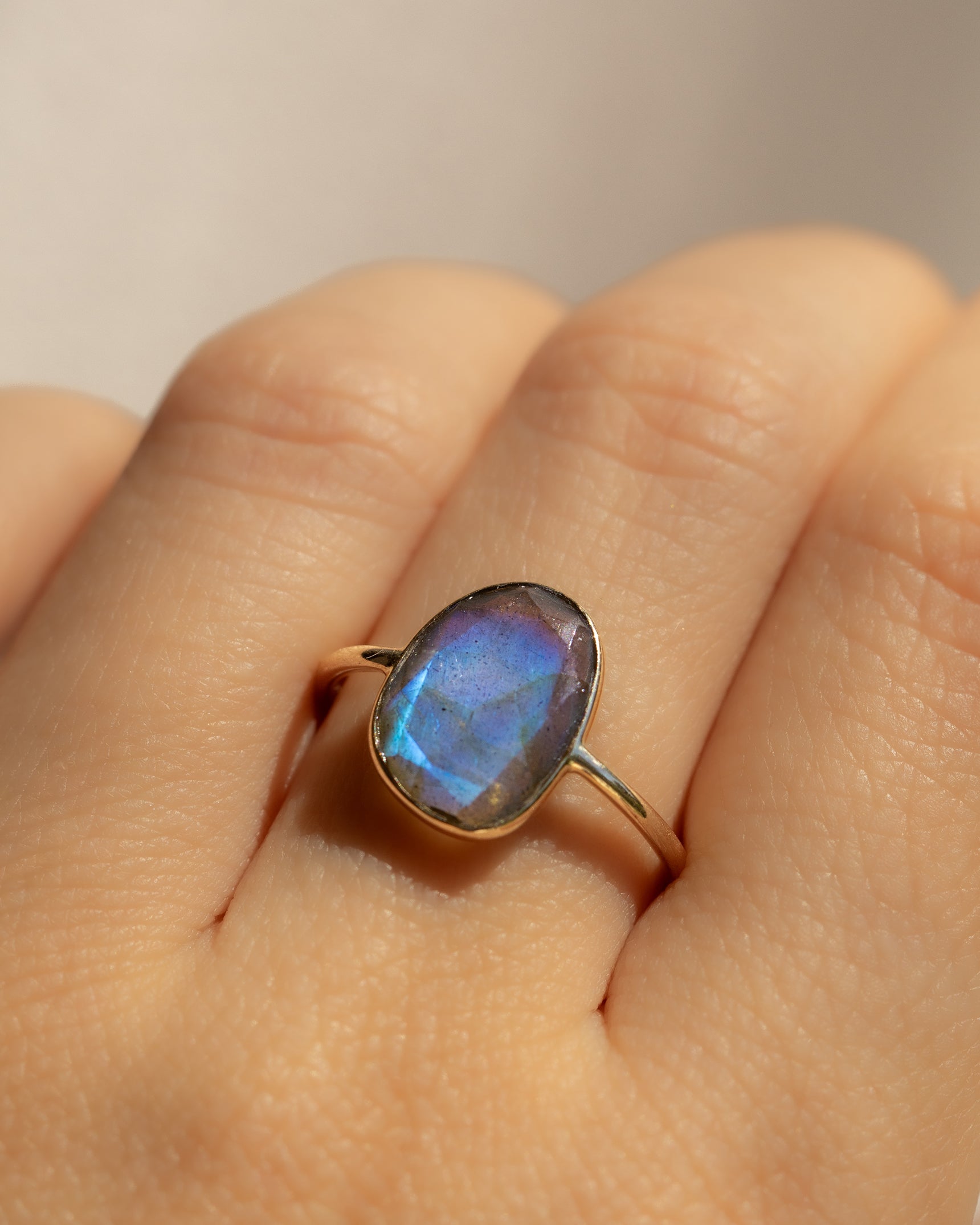 Selena Slice Labradorite 10K Ring
