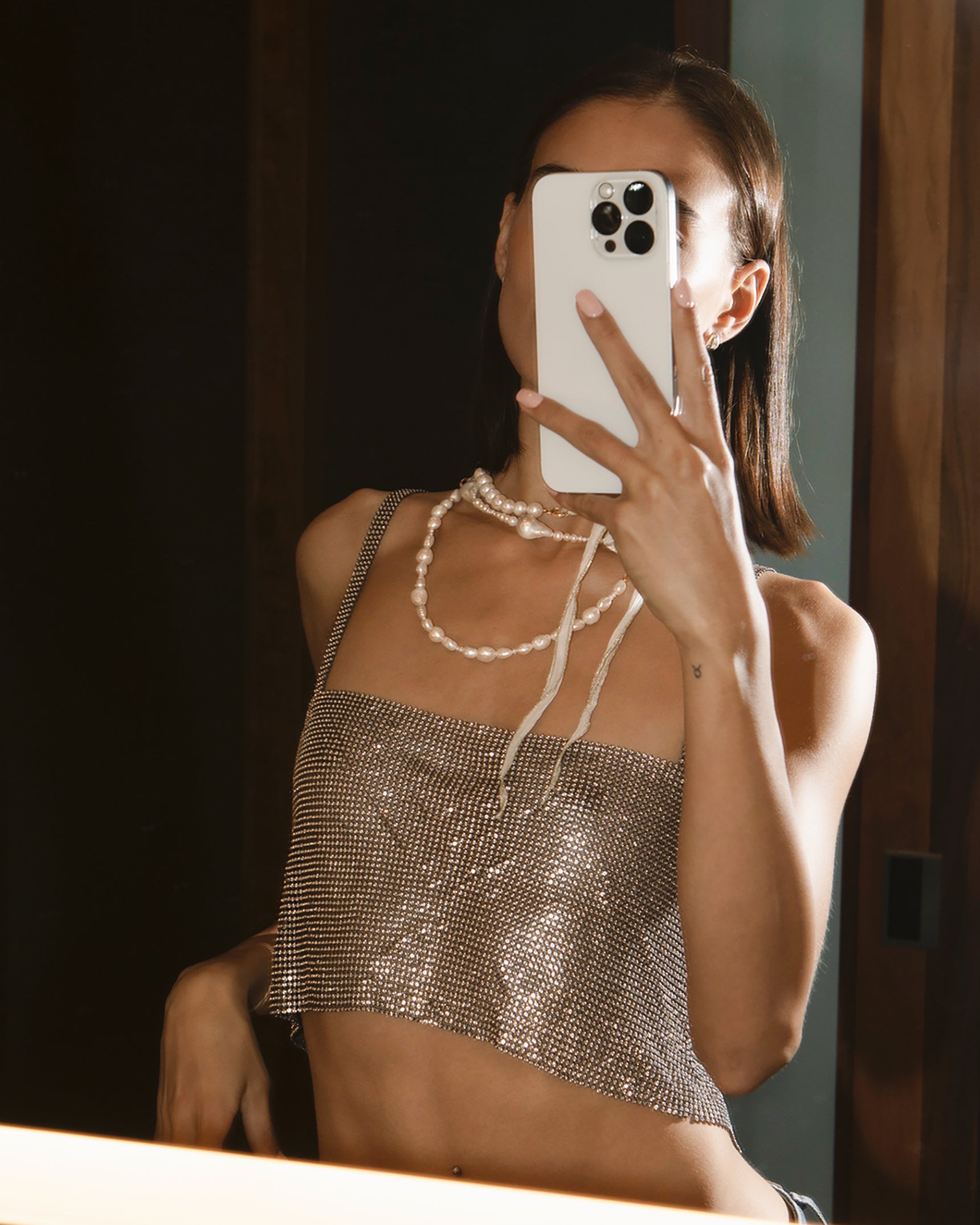 White Silk Bow Necklace