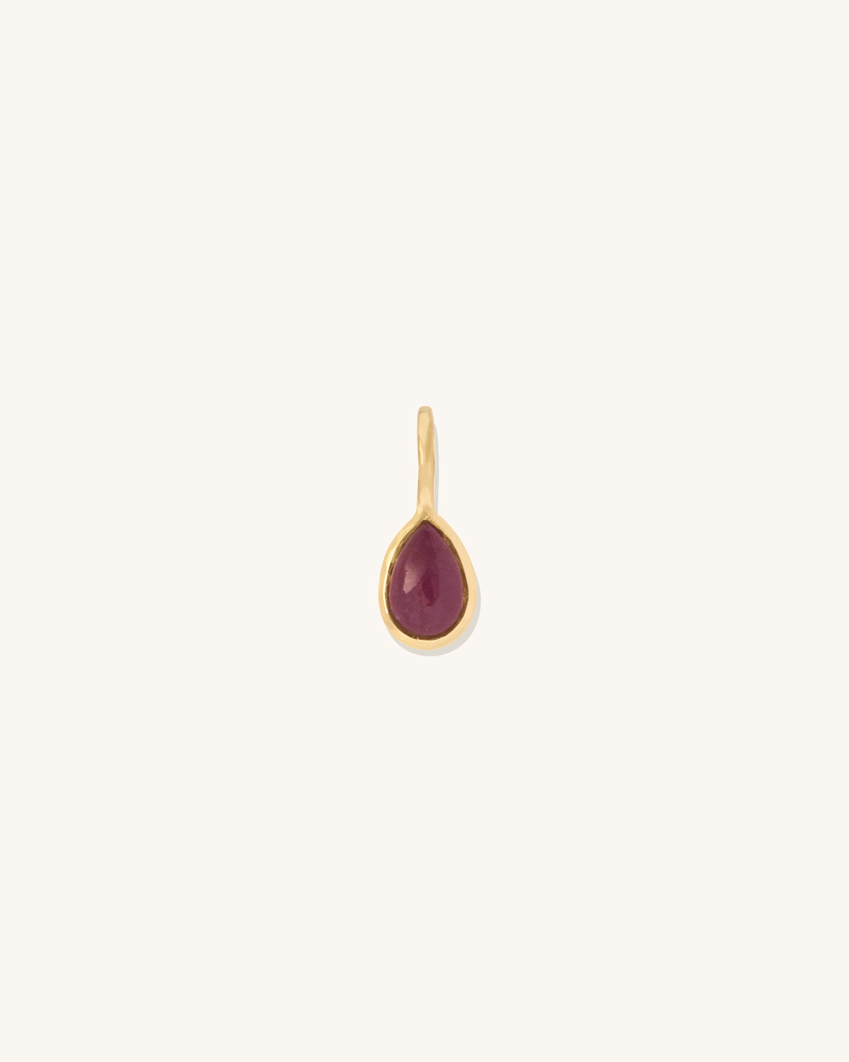 Mauve Sapphire Small Teardrop Gem Charm