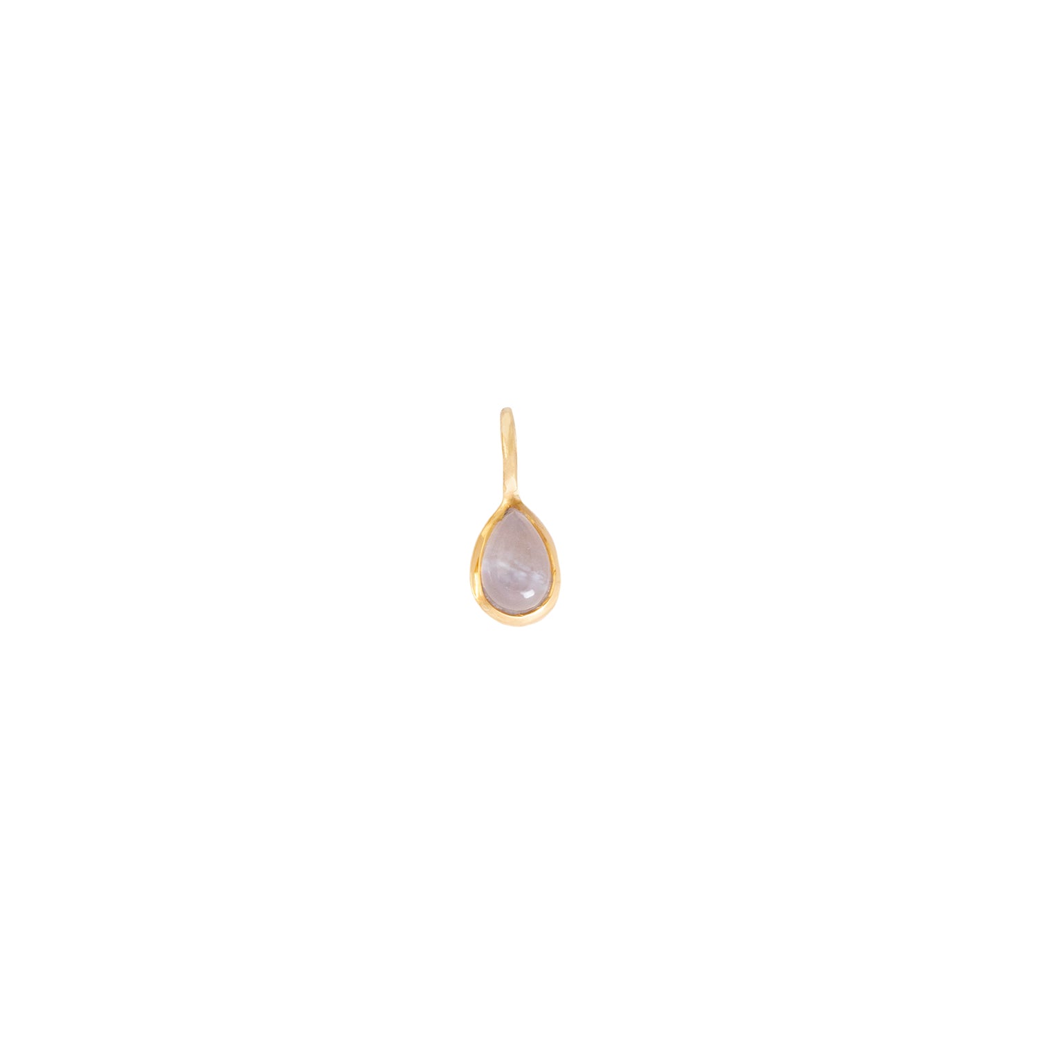 Chalcedony Small Teardrop Gem Charm