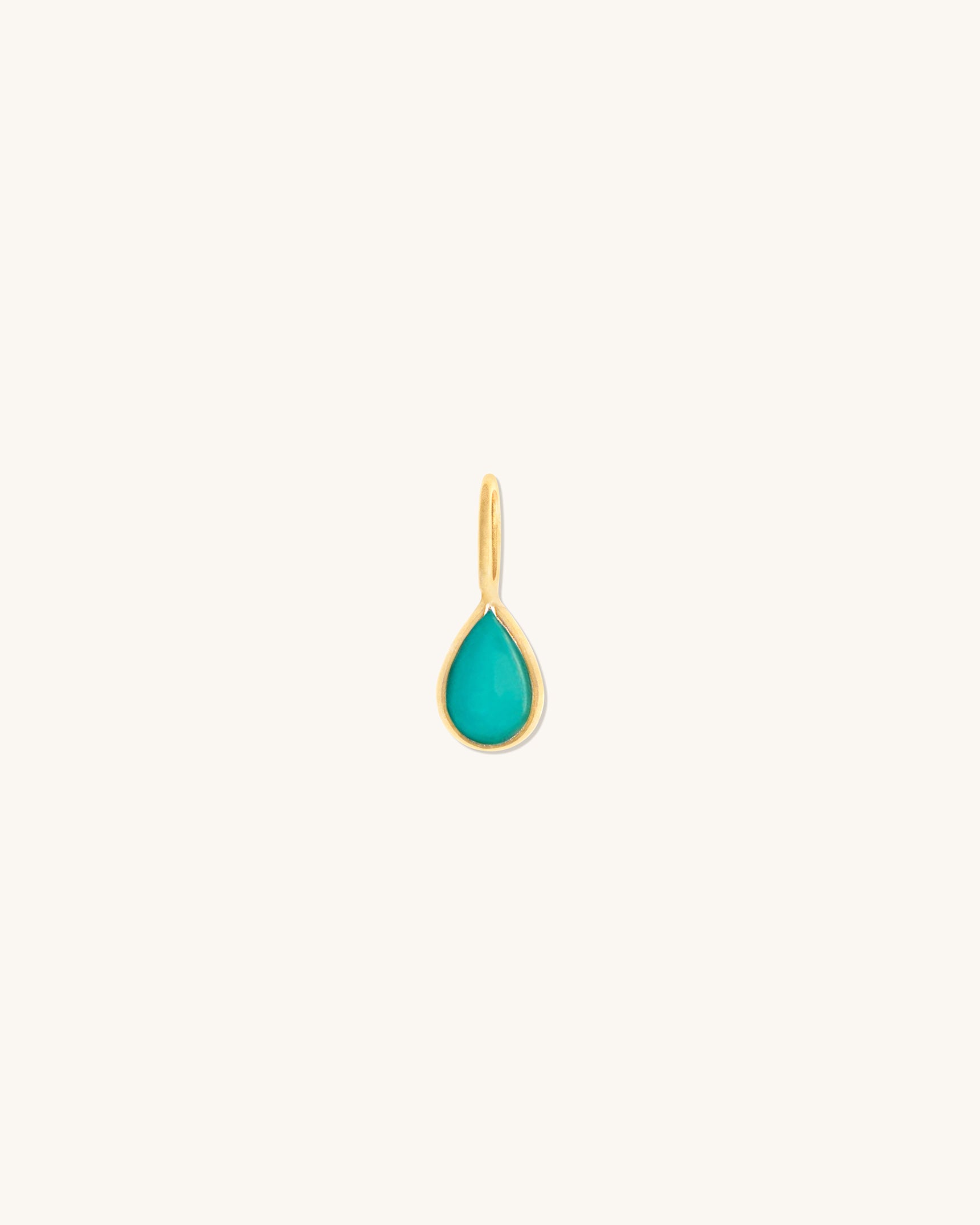 Turquoise Small Teardrop Gem Charm