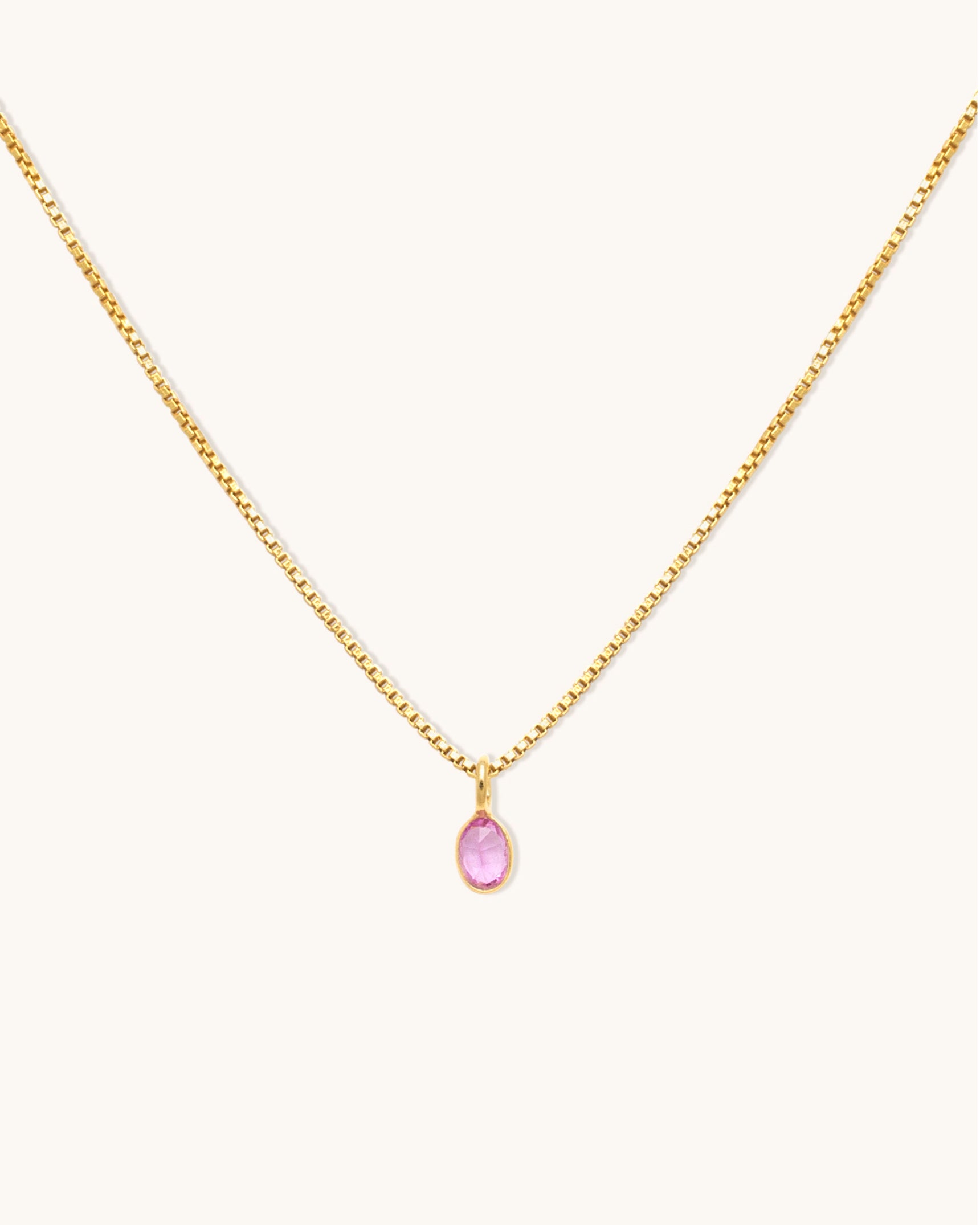 Sofia Slice Pink Sapphire Necklace