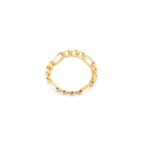 Figaro Bold Chain Ring | Solid 10k Gold