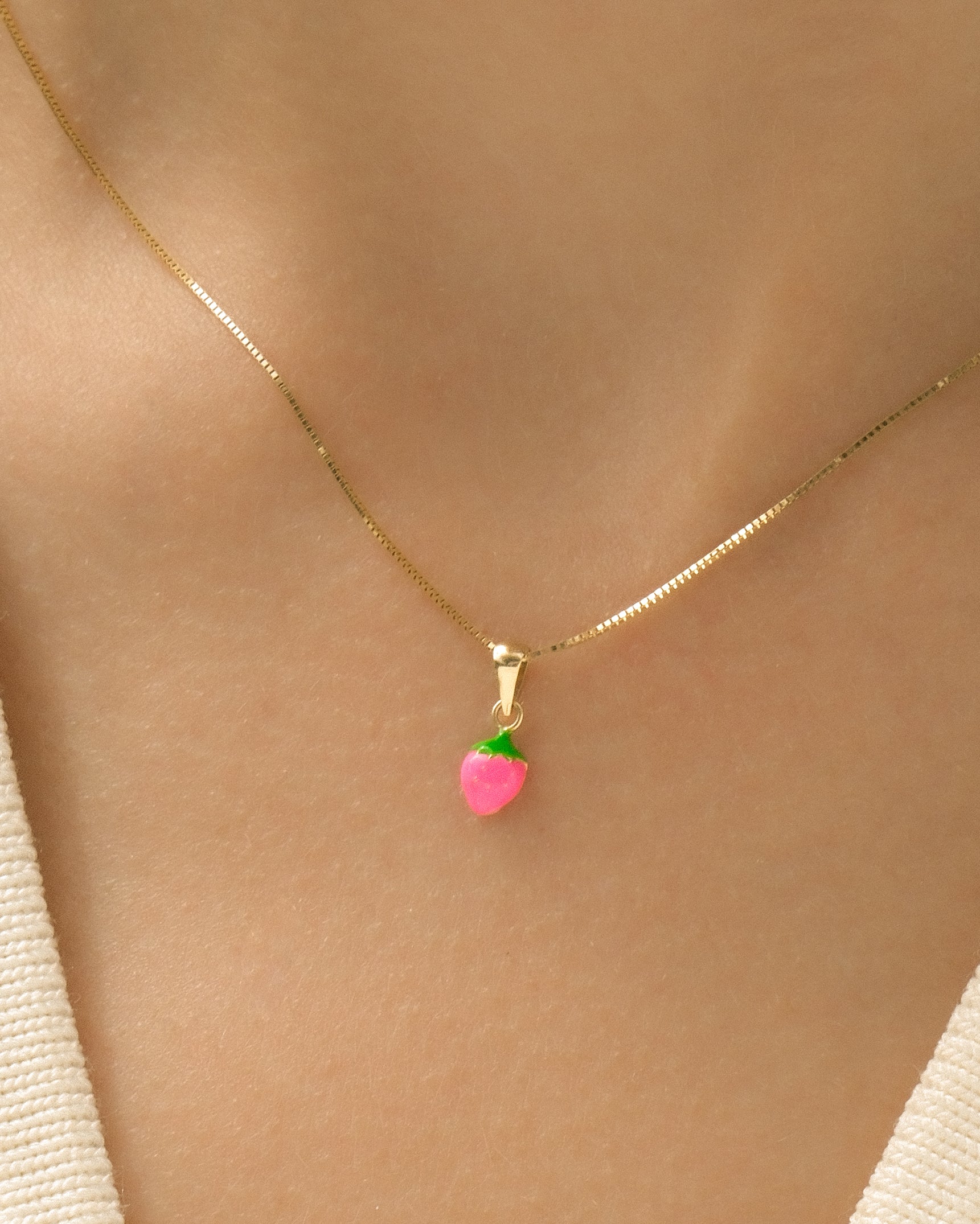 Strawberry 10K Necklace