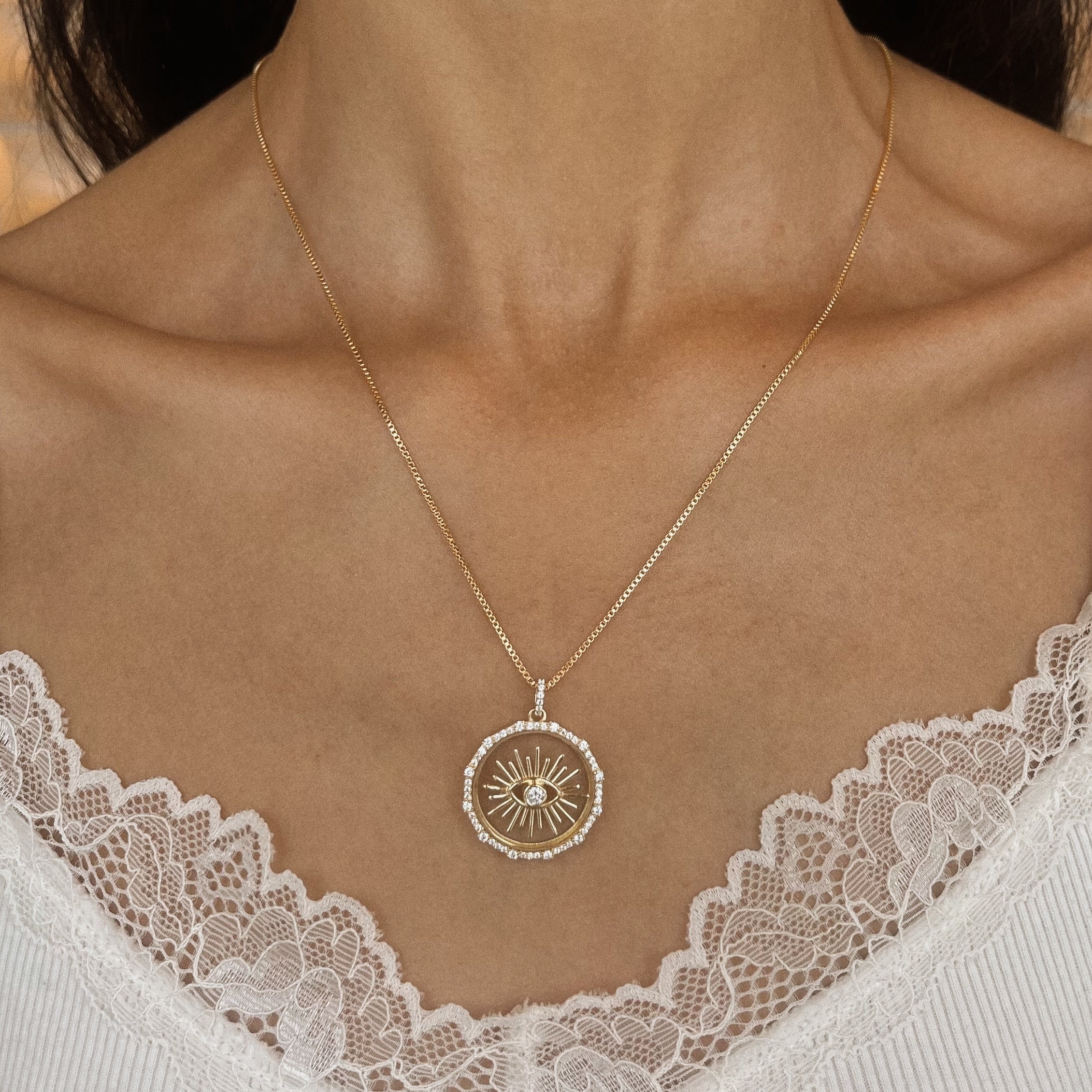 Evil Eye Sunburst Necklace