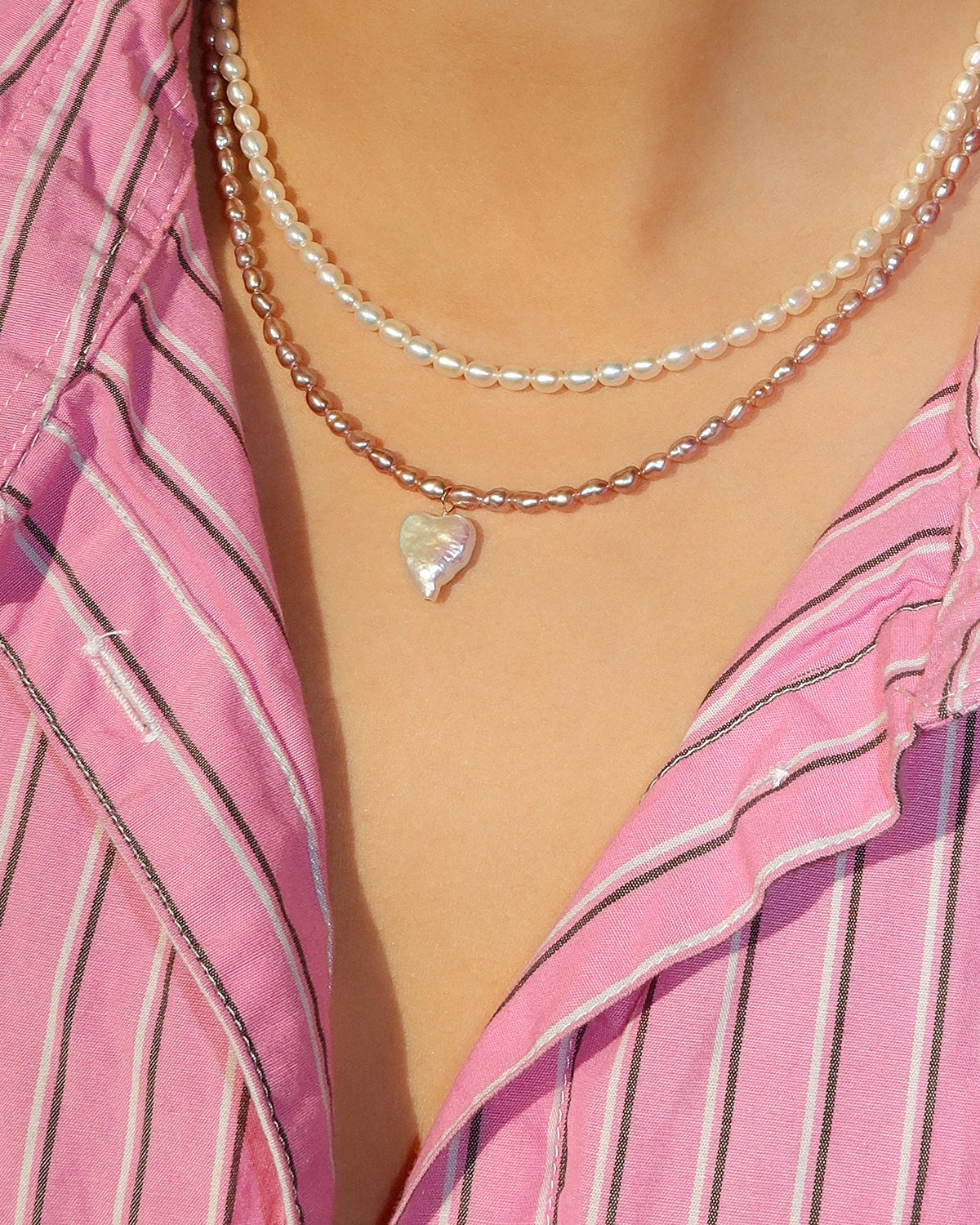 Heart Pearl Necklace
