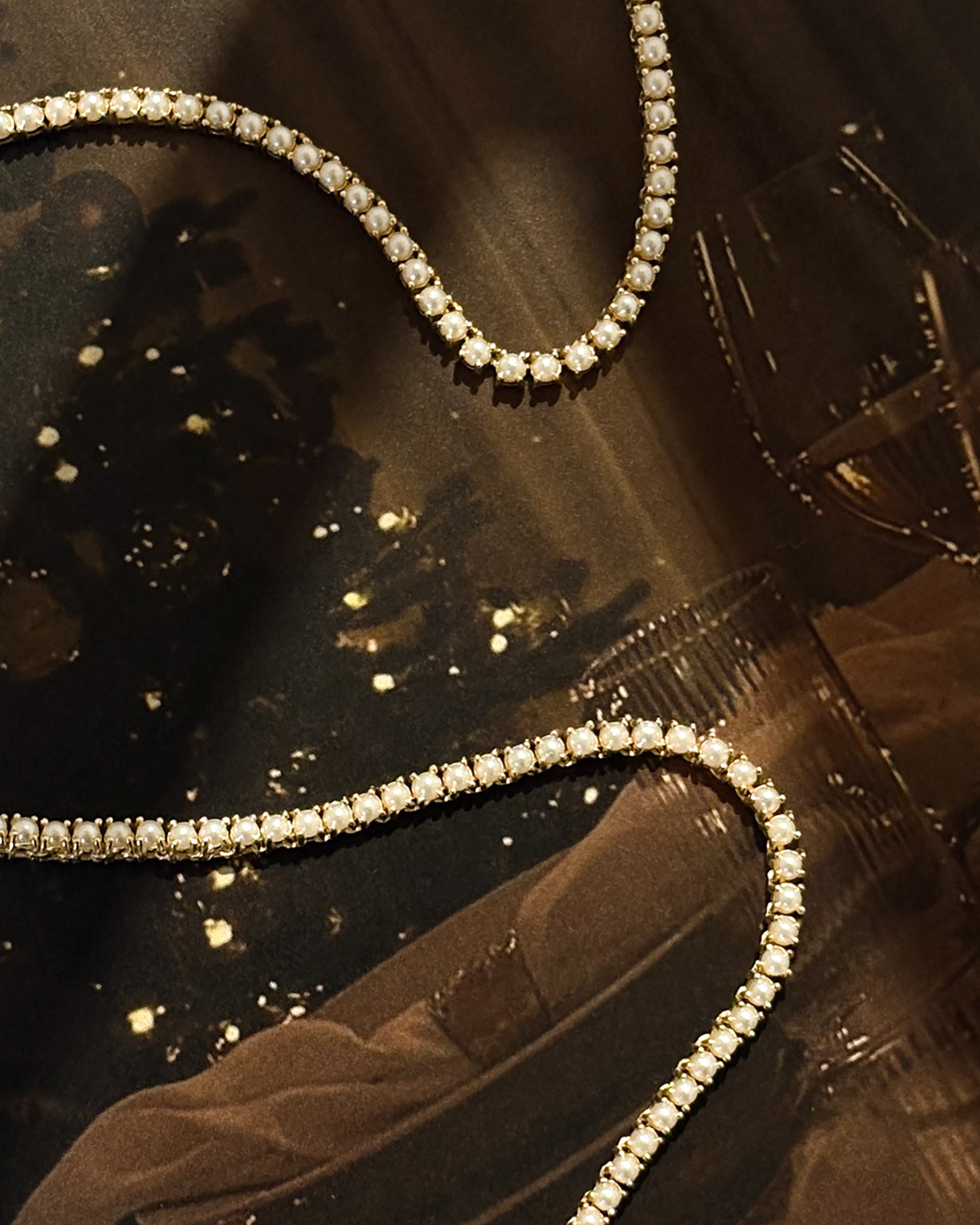 Tennis Pearl Necklace