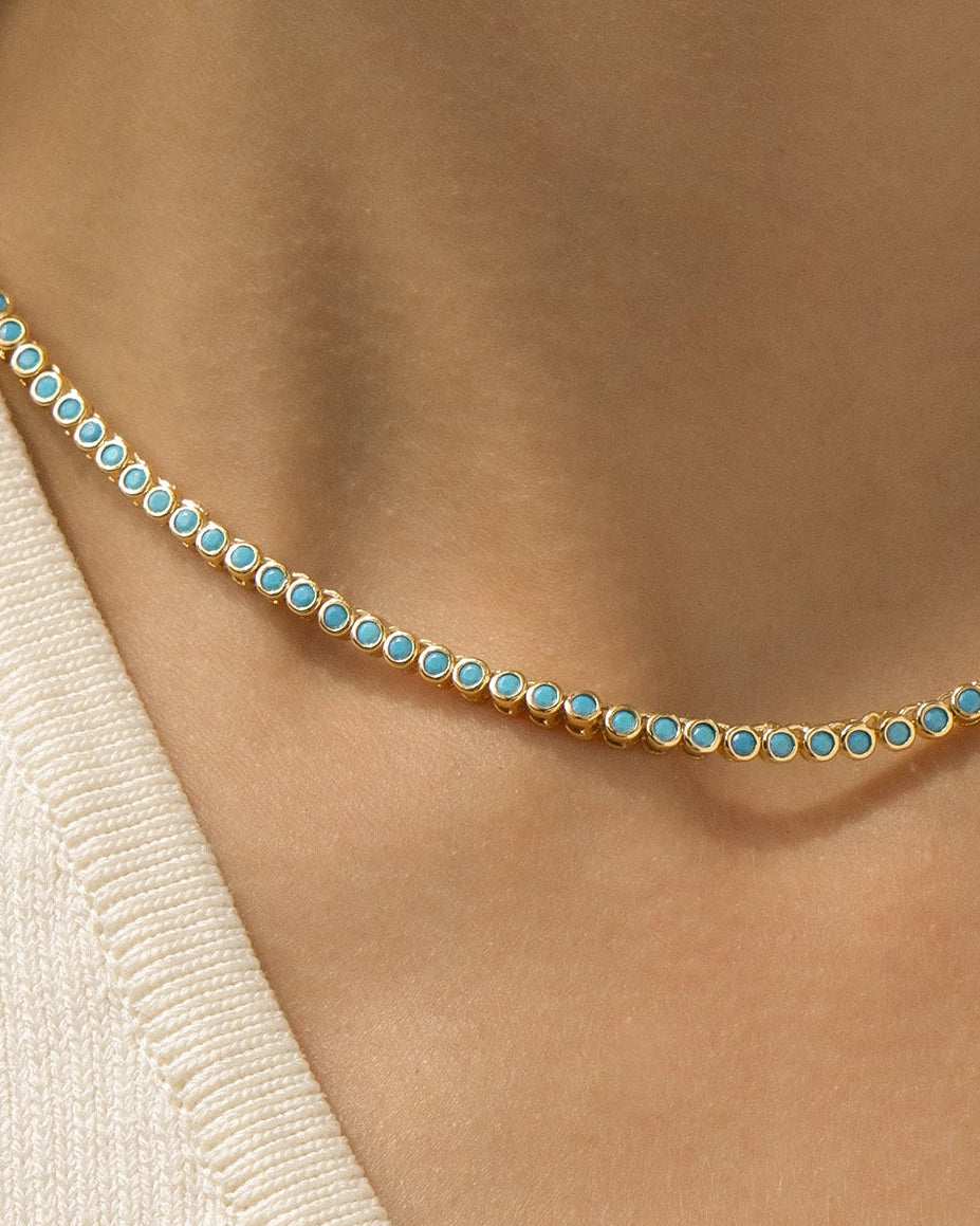Tennis Turquoise Necklace