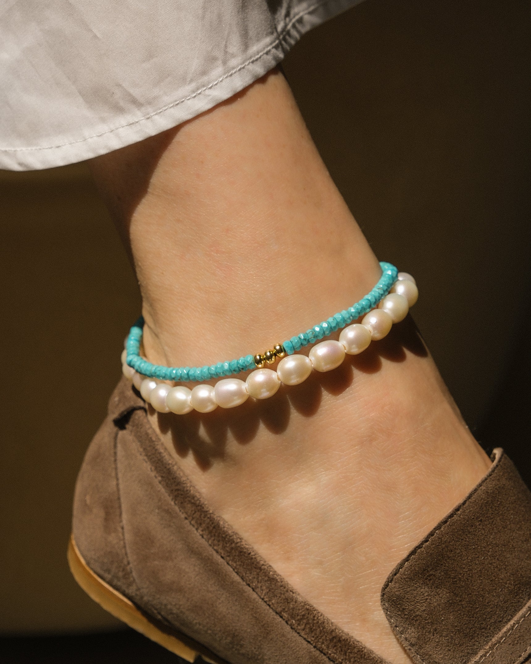 Turquoise Gemstone Anklet