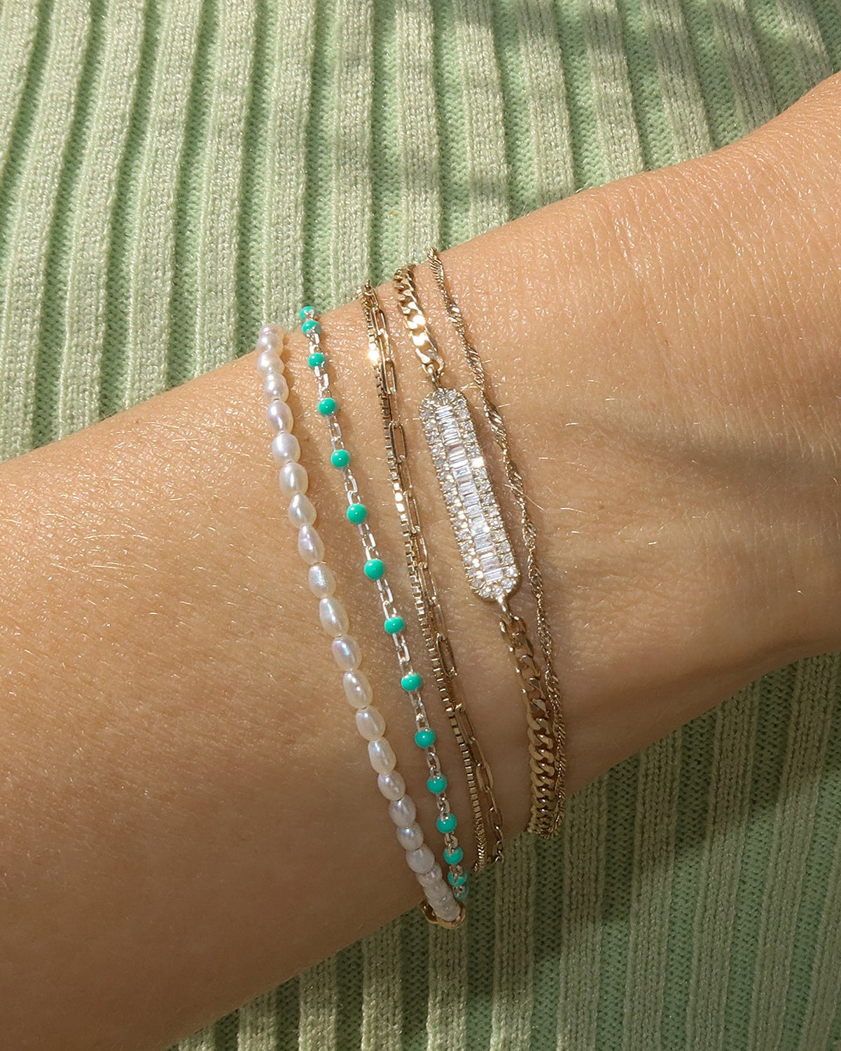 Turquoise Candy Chain Bracelet