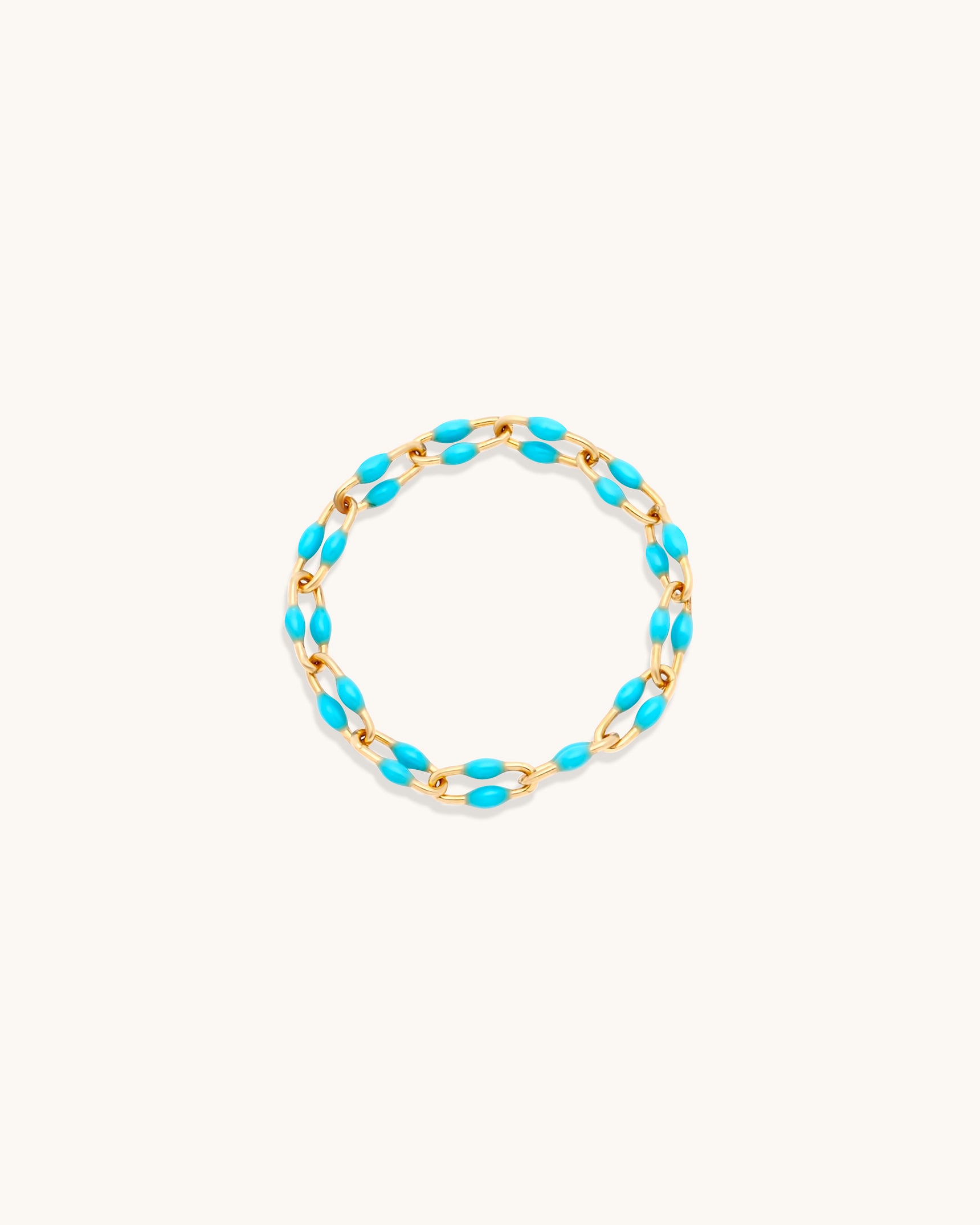 Turquoise U-Link Candy Chain Ring