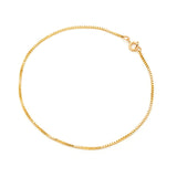 Bold Box Chain Anklet | Solid 14K Gold