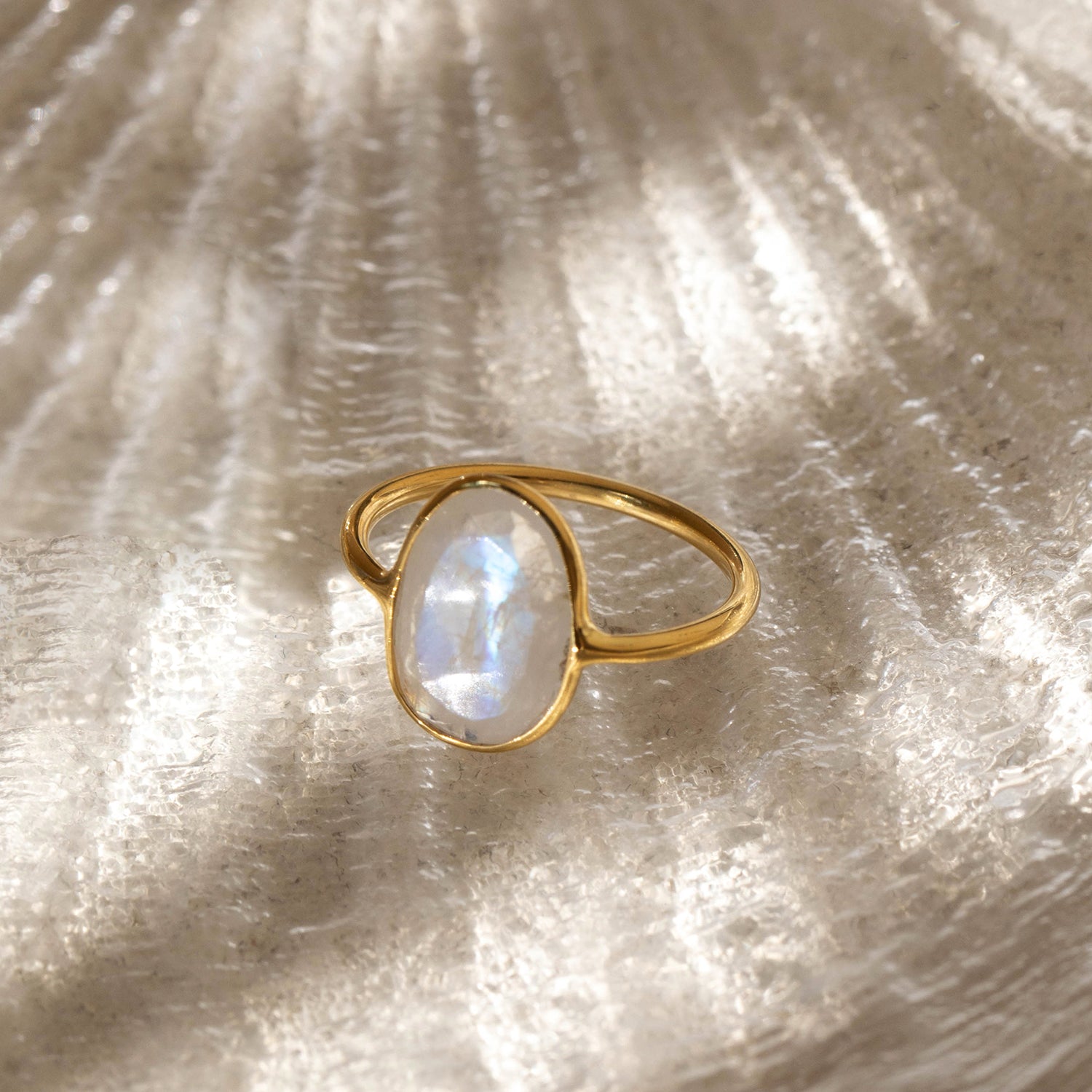 Selena Slice Moonstone Ring