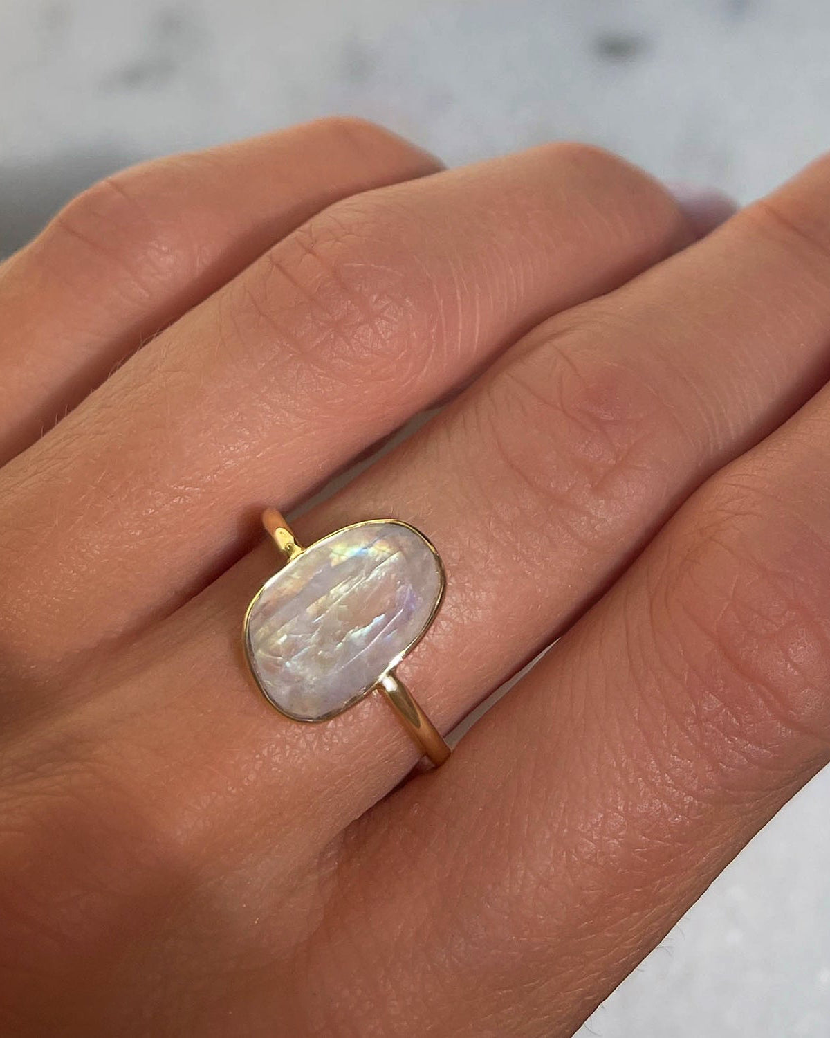 Selena Slice Moonstone Ring