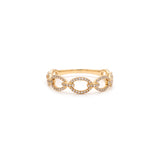 Diamond Pavé Chain Ring | 14k Gold & Diamond