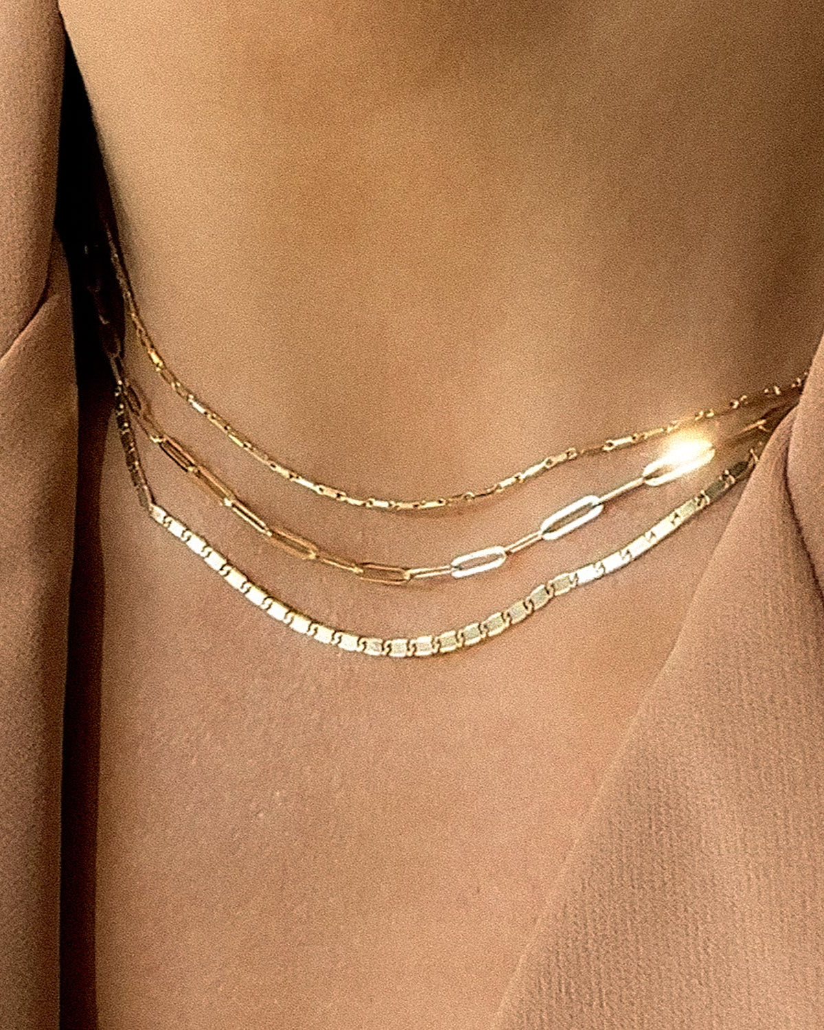 Flat Drawn Bold Chain Necklace