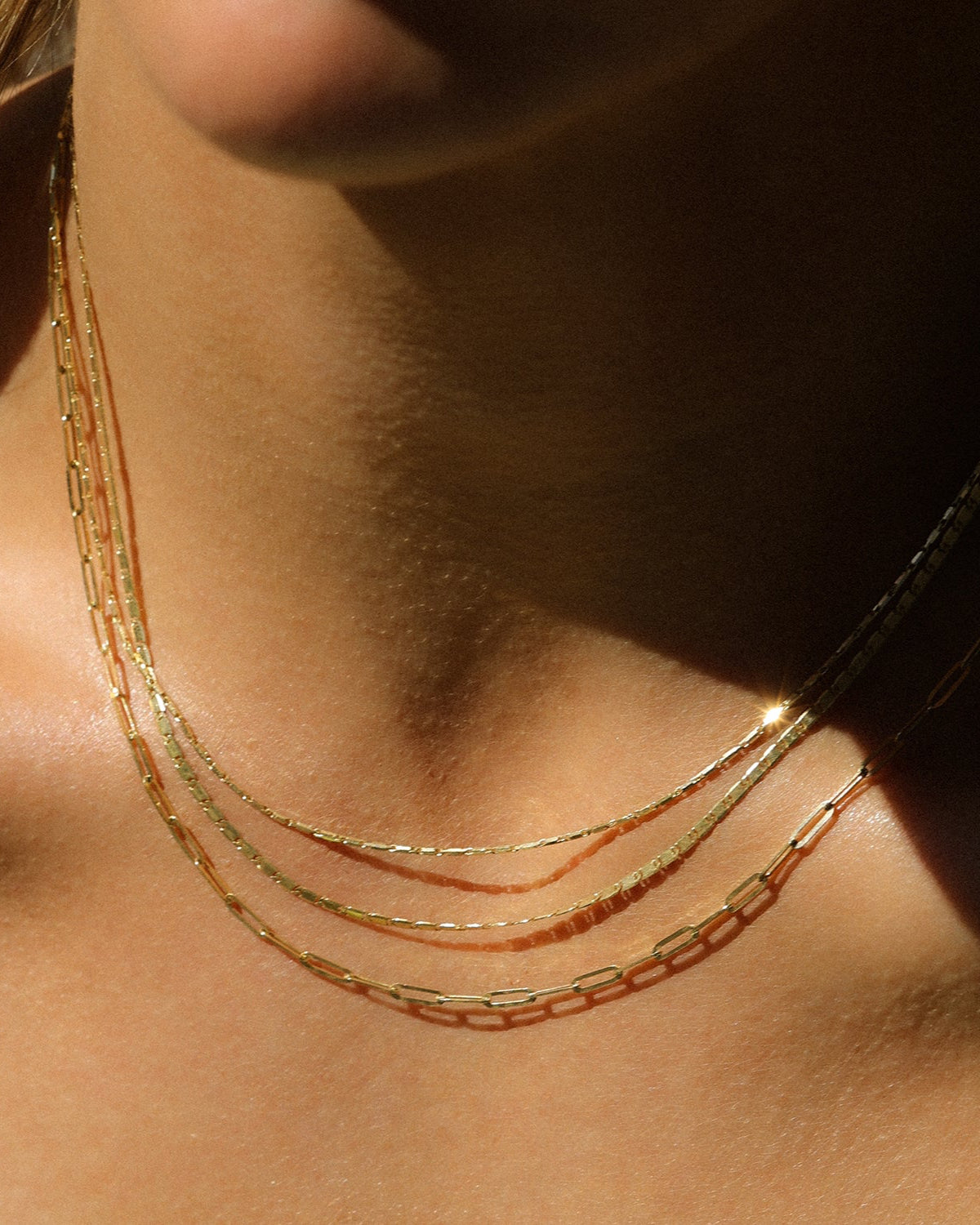 Flat Drawn Bold Chain Necklace