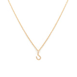 Horseshoe Necklace | 14k Gold & Diamond