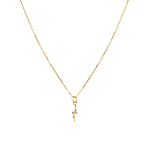 Lightning Necklace | 14k Gold