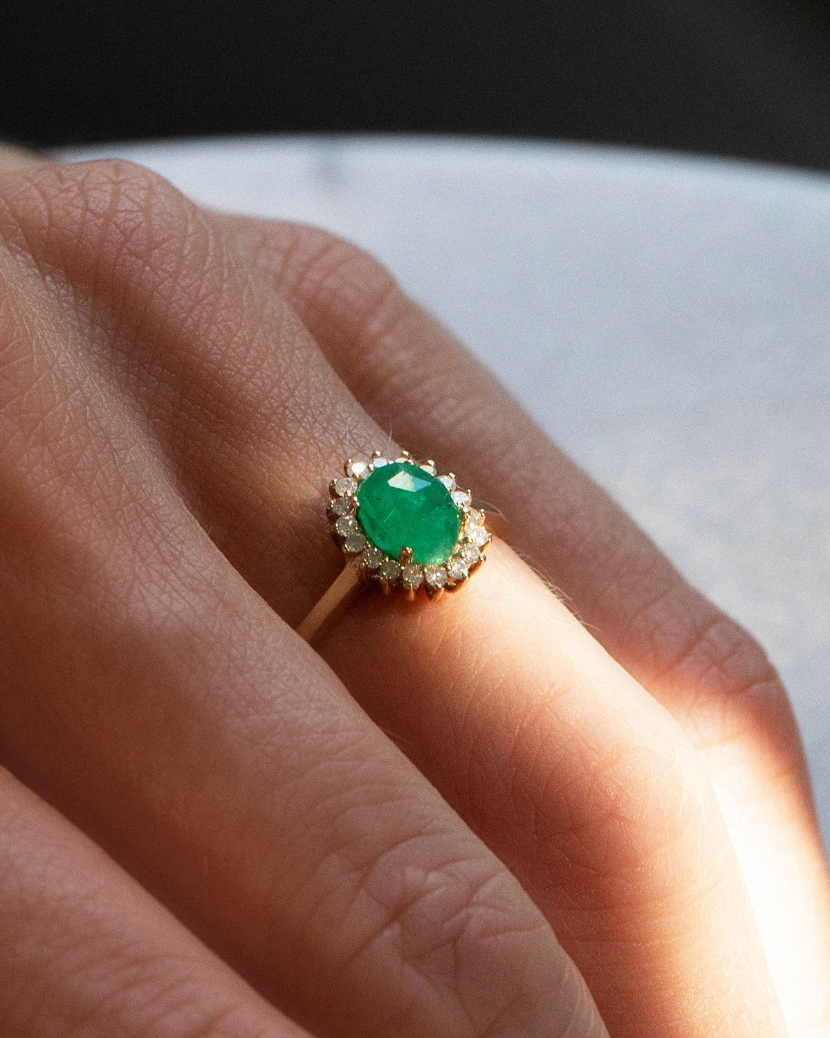 Mini Antiquity Emerald Ring