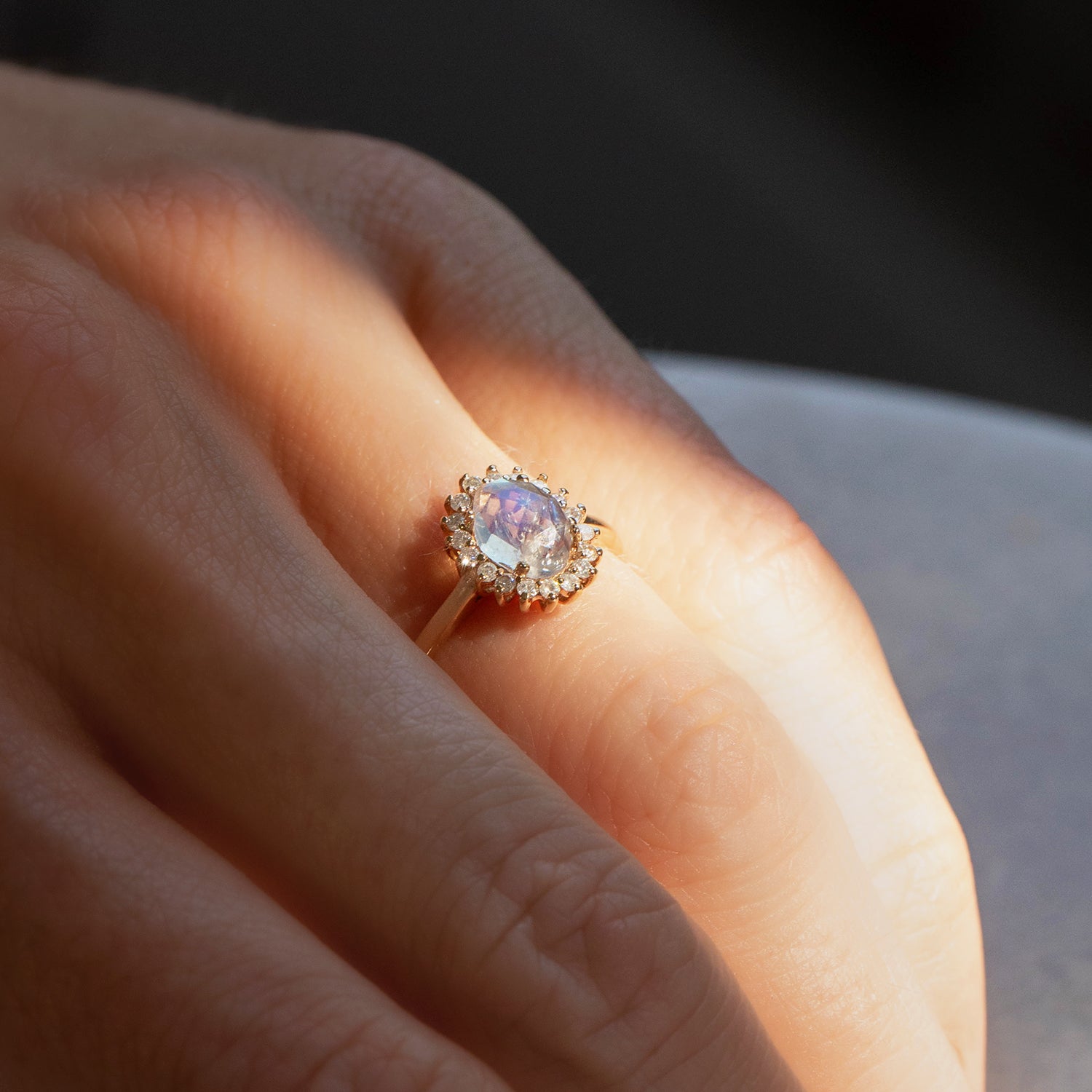 Mini Antiquity Moonstone Ring