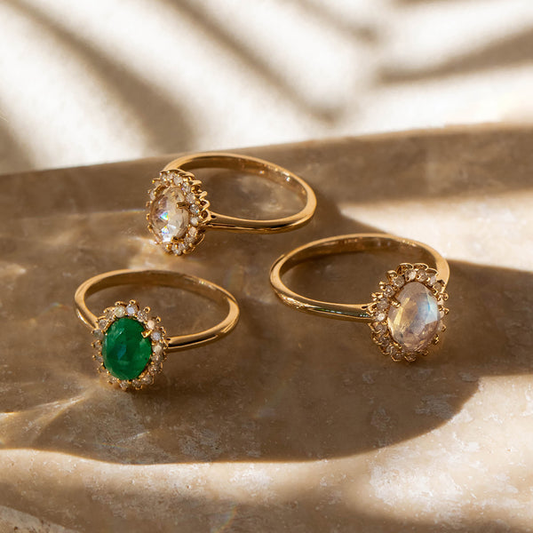 Mini Antiquity Ring | 14k Gold & Moonstone