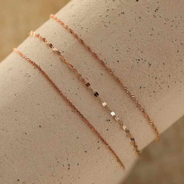 Shimmer Bracelet | Solid 14k Rosegold